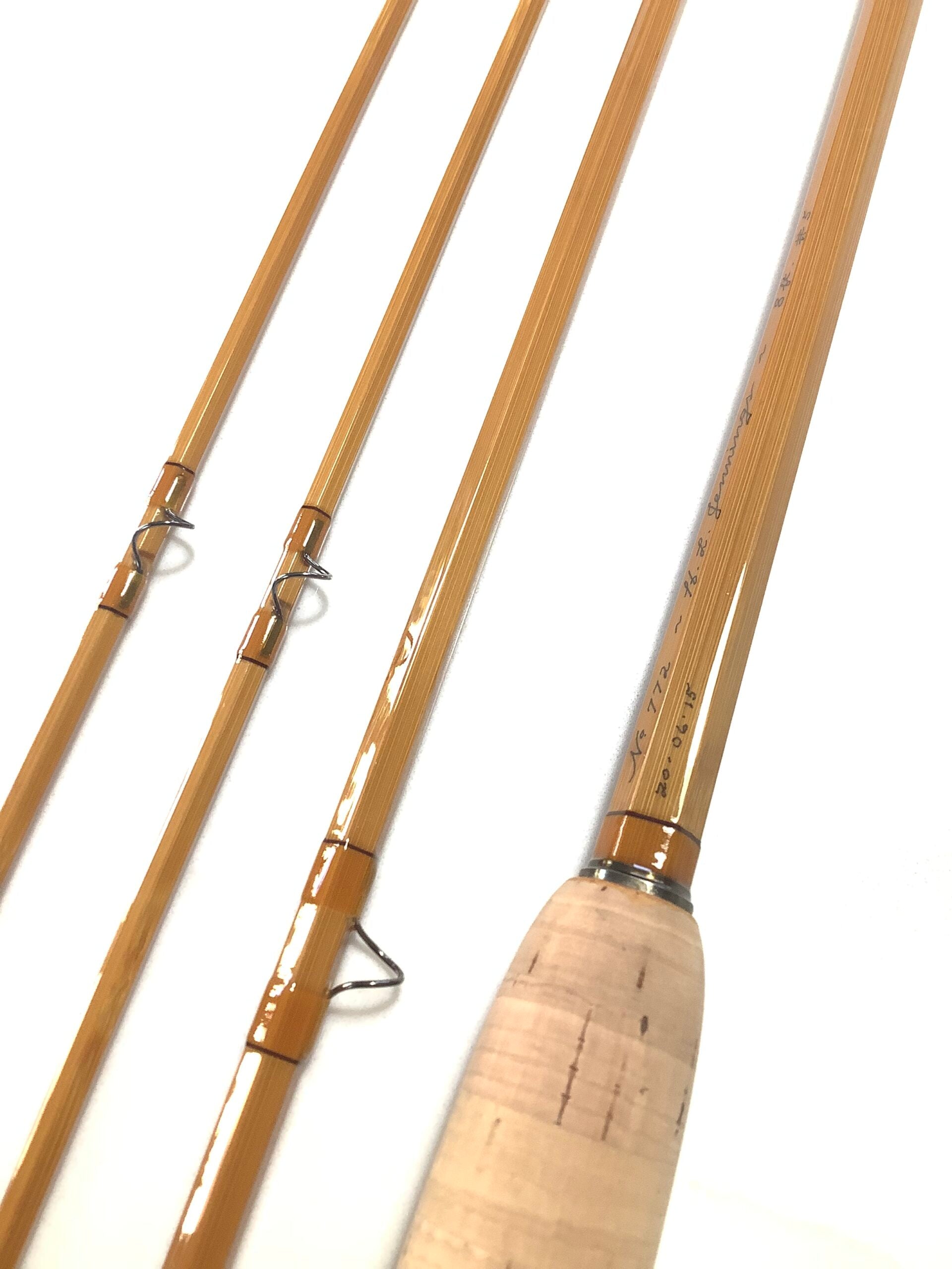 Stunning H.L.JENNINGS Built Cane 3 piece 8ft #5 Fly Rod