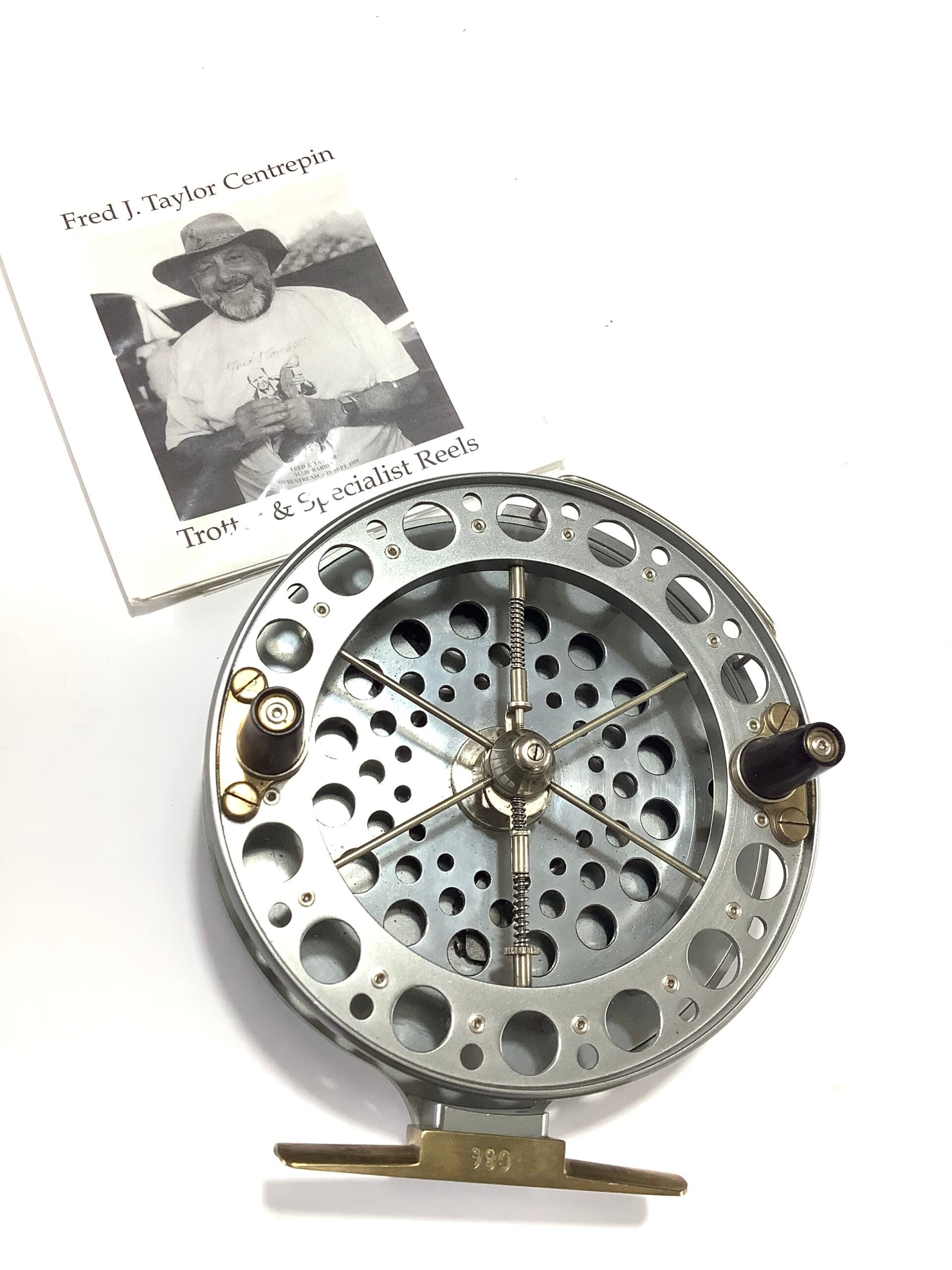 GARRY MILLS Fred Taylor “ TROTTING REEL” Centrepin Signed By FT