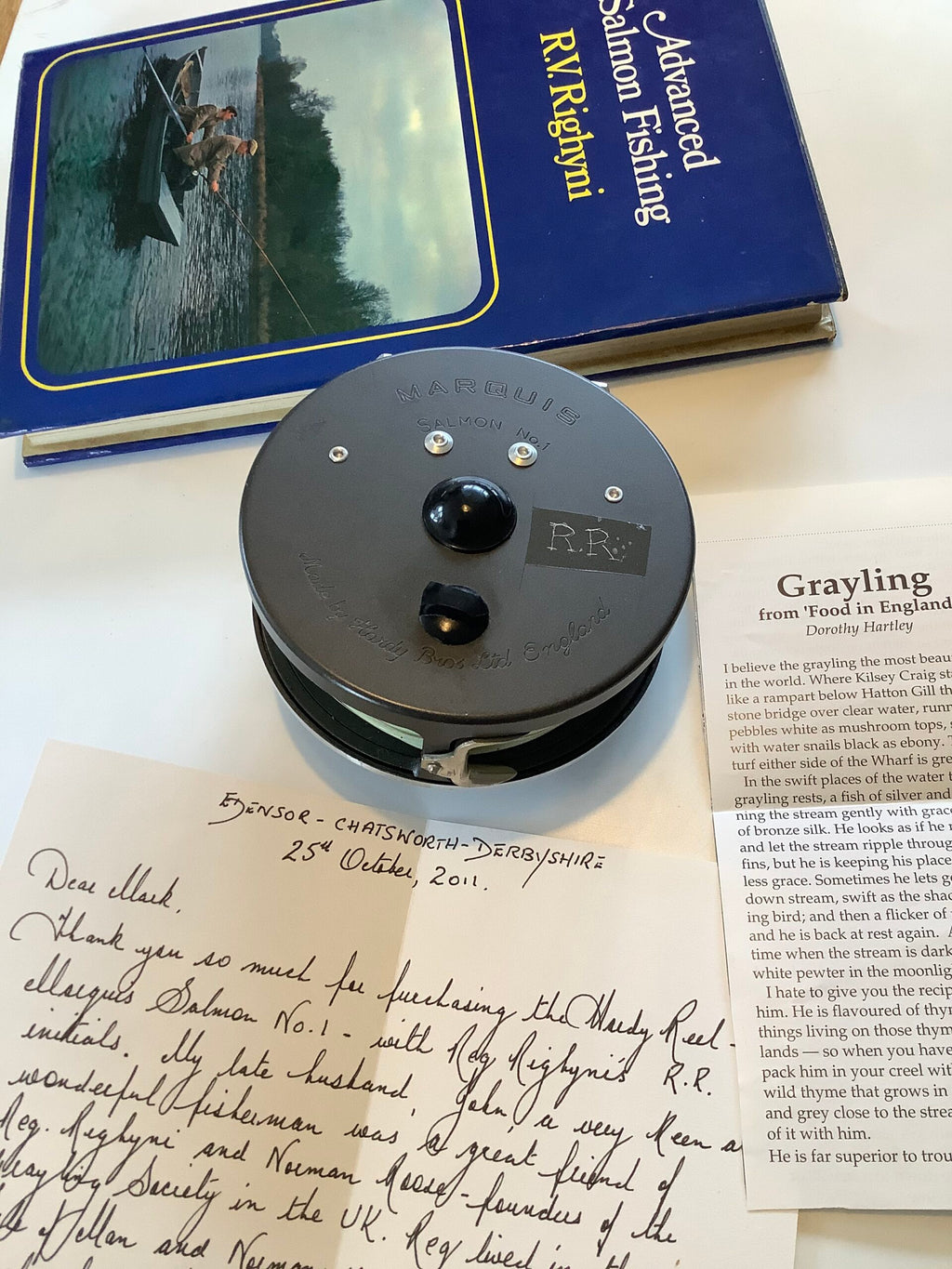 Mr R.V Righyni own Hardy Bros Marquis Salmon Fly Reel