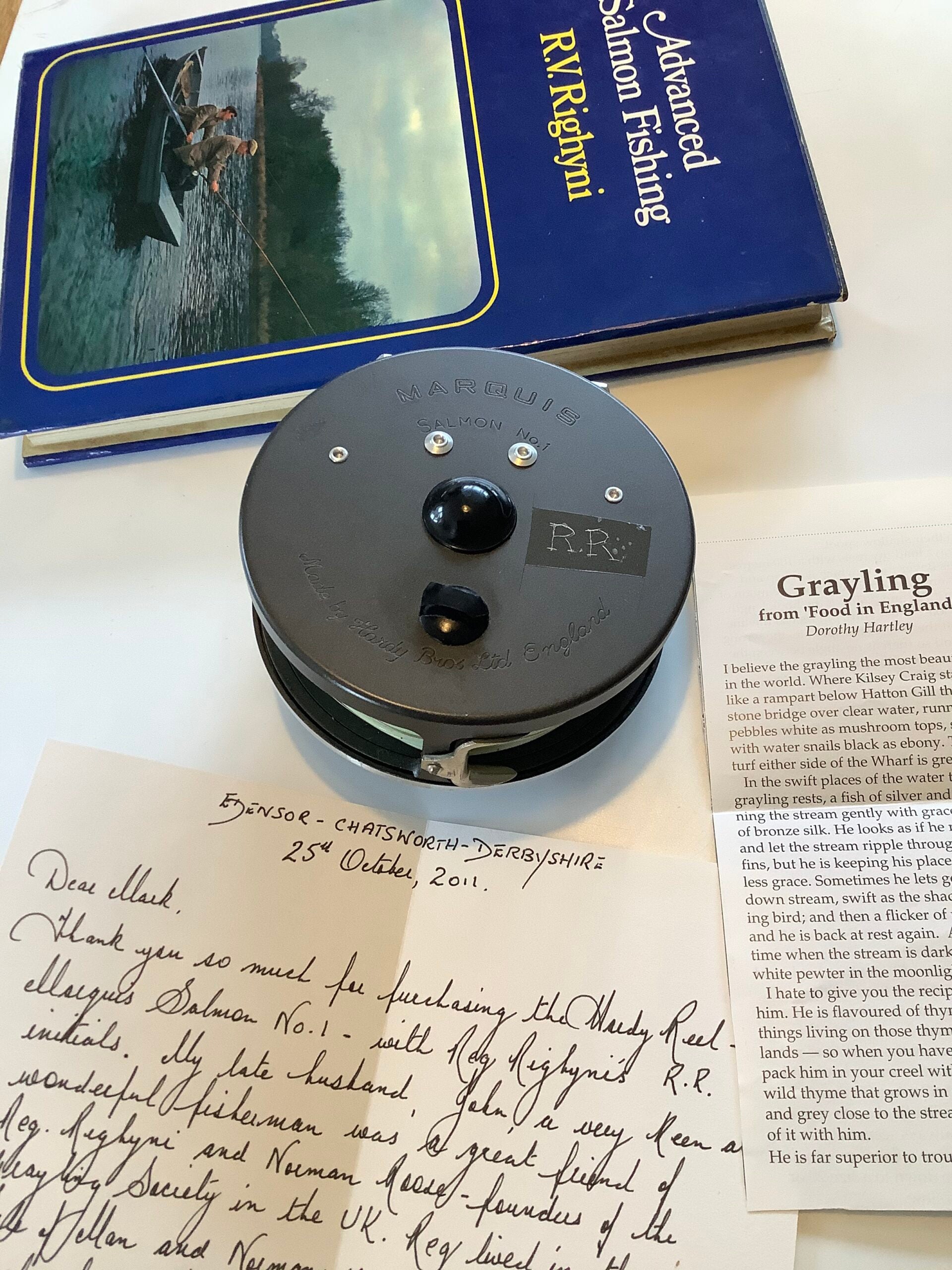 Mr R.V Righyni own Hardy Bros Marquis Salmon Fly Reel