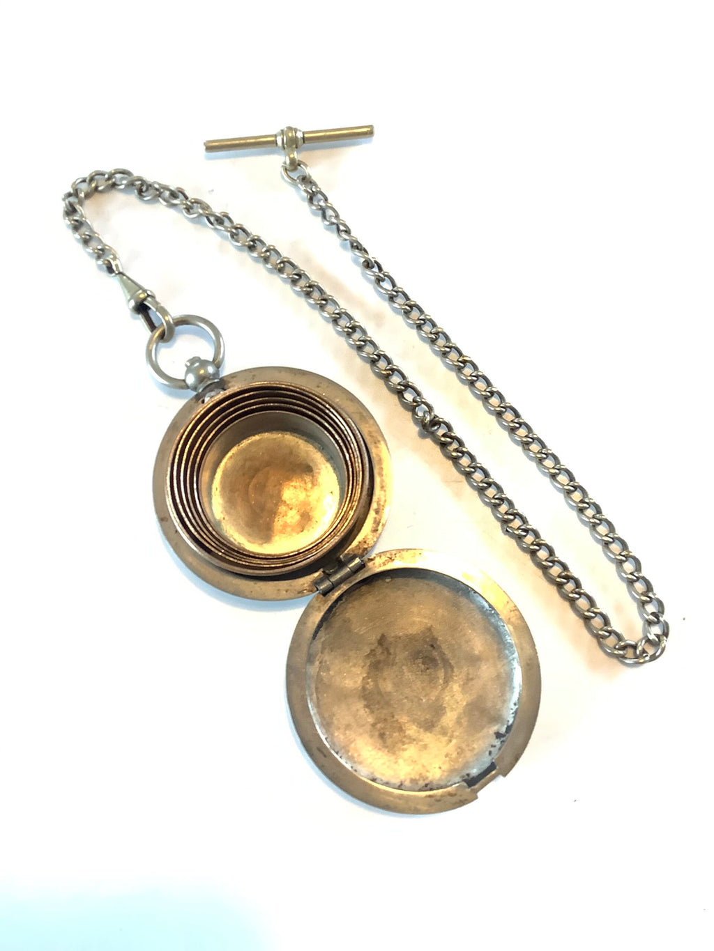Antique Collapsible Dram cup with Pocket watch holder Chain