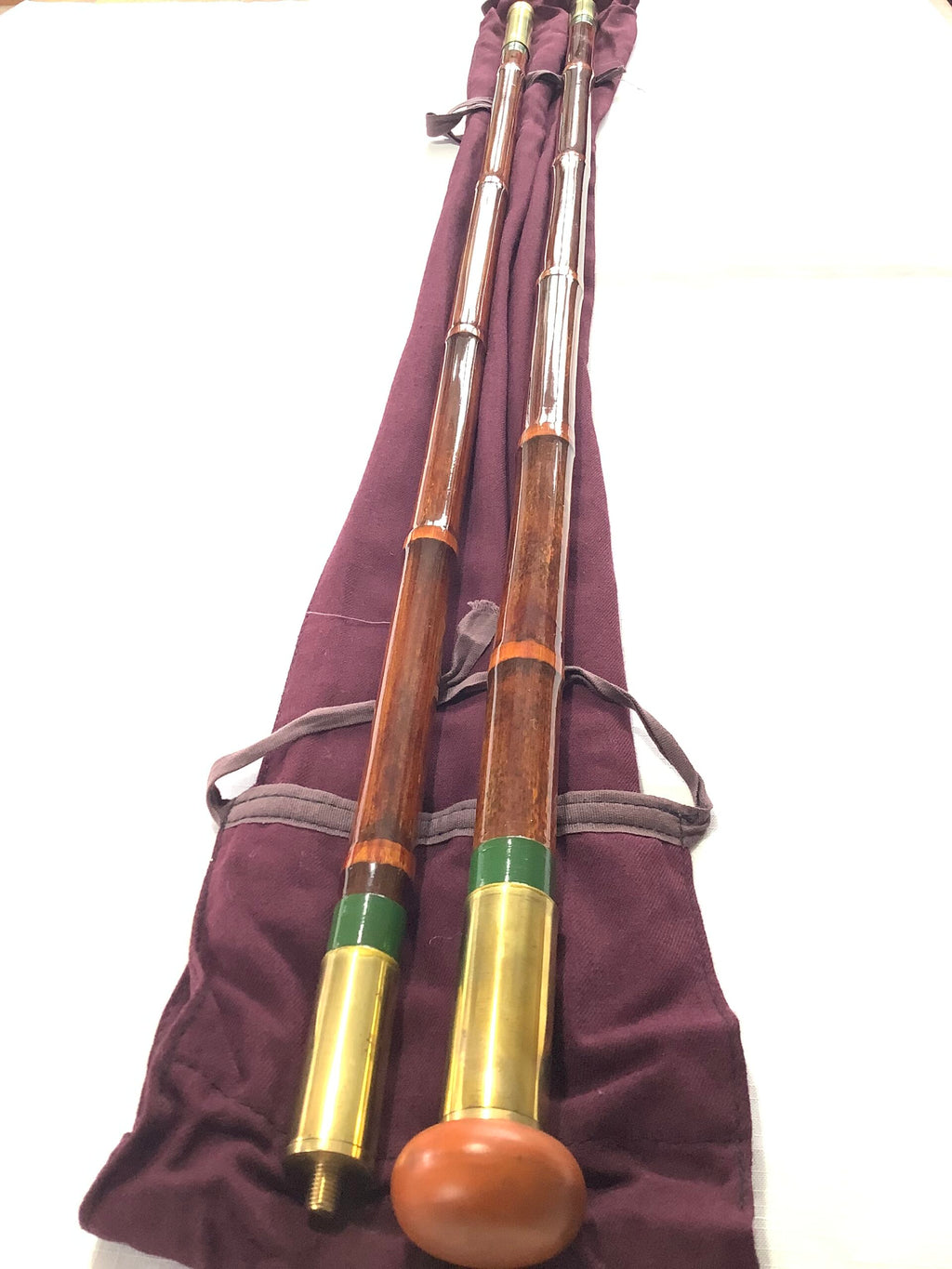 Vintage Two piece 7ft Whole cane Landing Net Pole
