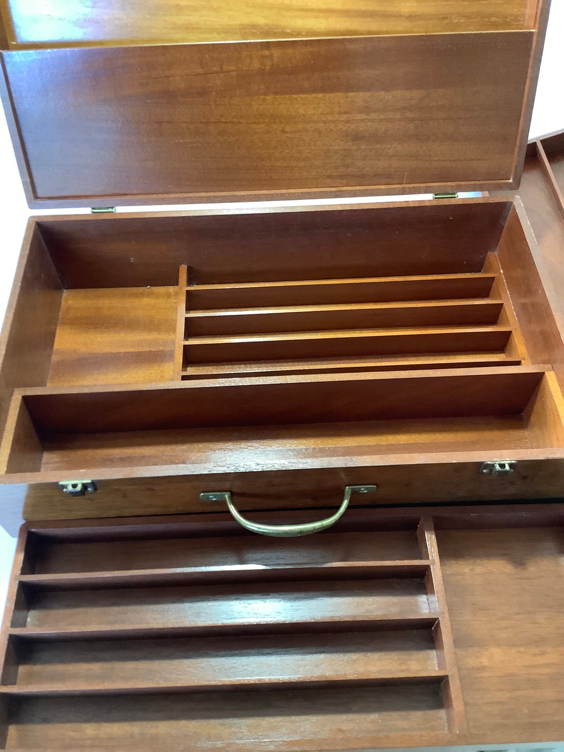 Very Rare Vintage Richard Wheatley Mahogany Fly Tyers Cabinet