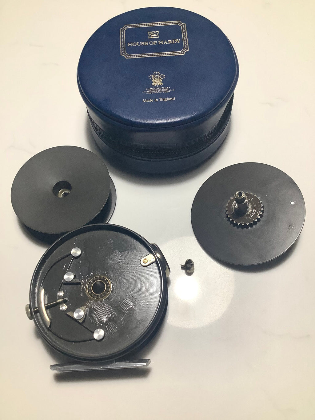 Rare LEFT HAND WIND Hardy Bros 3 3/8” PERFECT Fly Reel