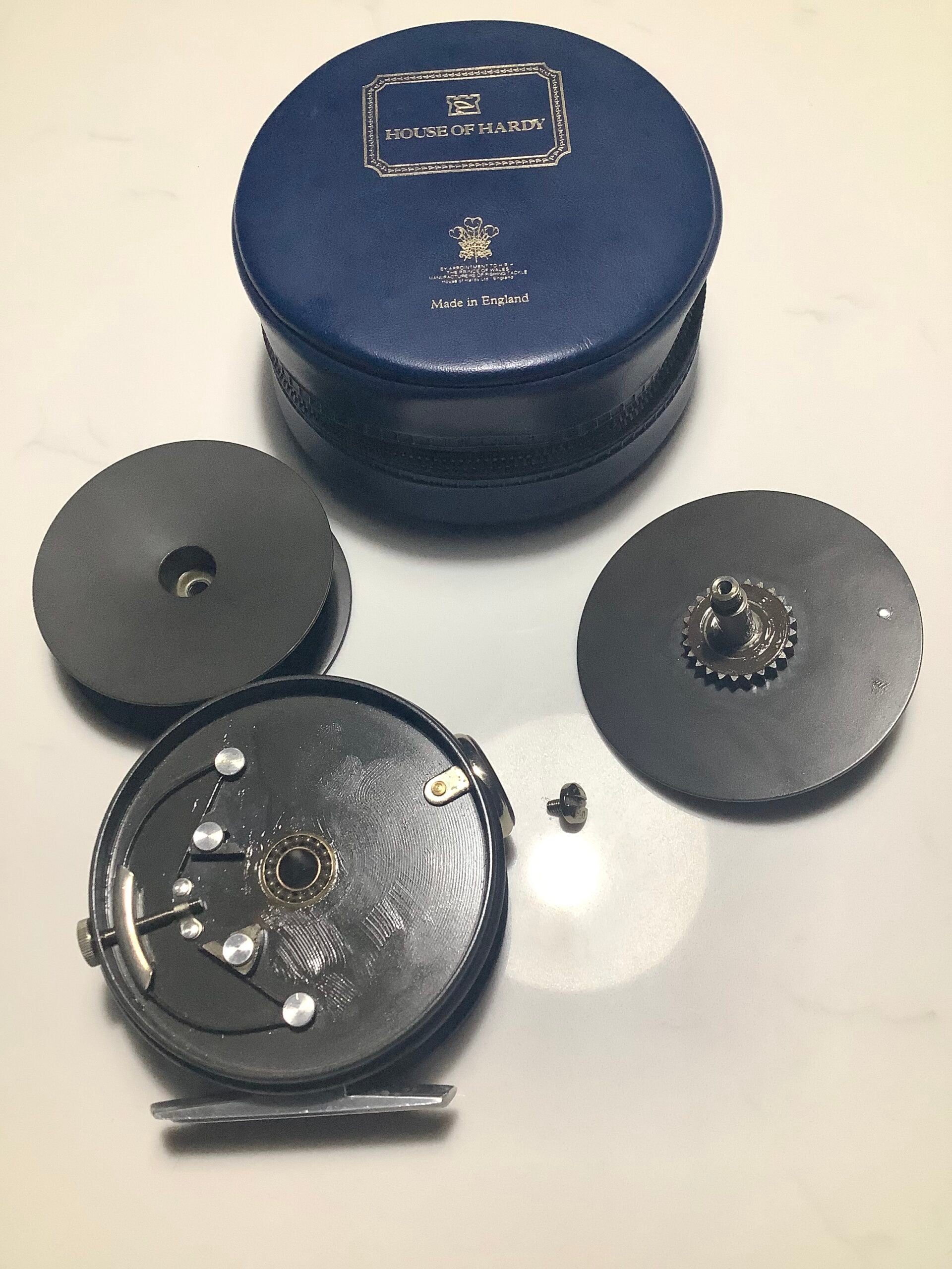 Rare LEFT HAND WIND Hardy Bros 3 3/8” PERFECT Fly Reel