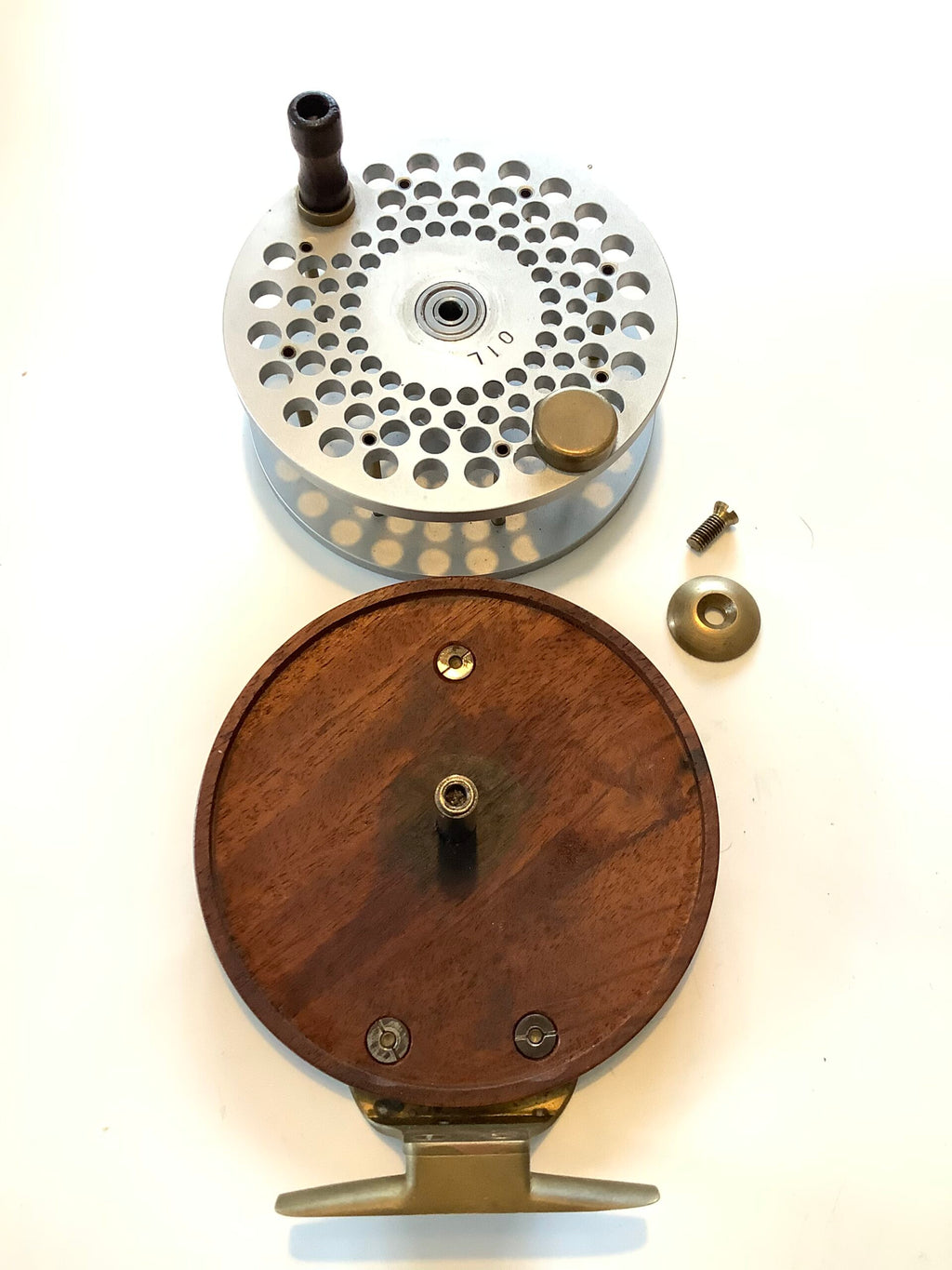 Rare Churchill of London Reel in oak presentation box