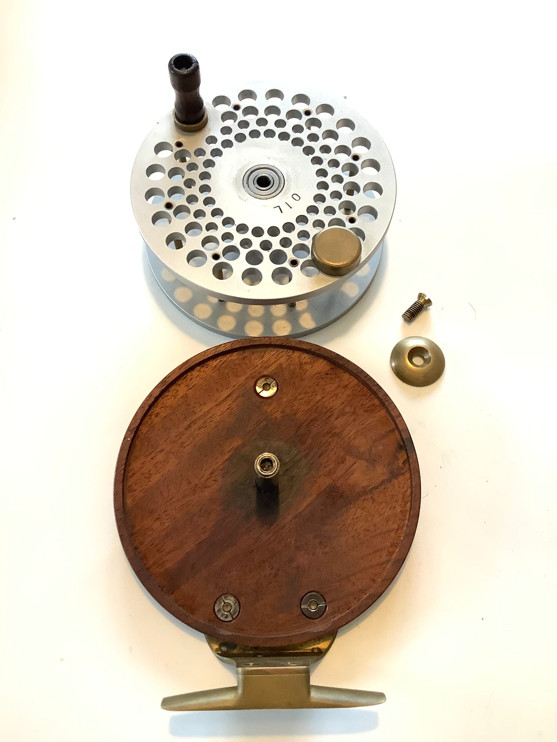 Rare Churchill of London Reel in oak presentation box