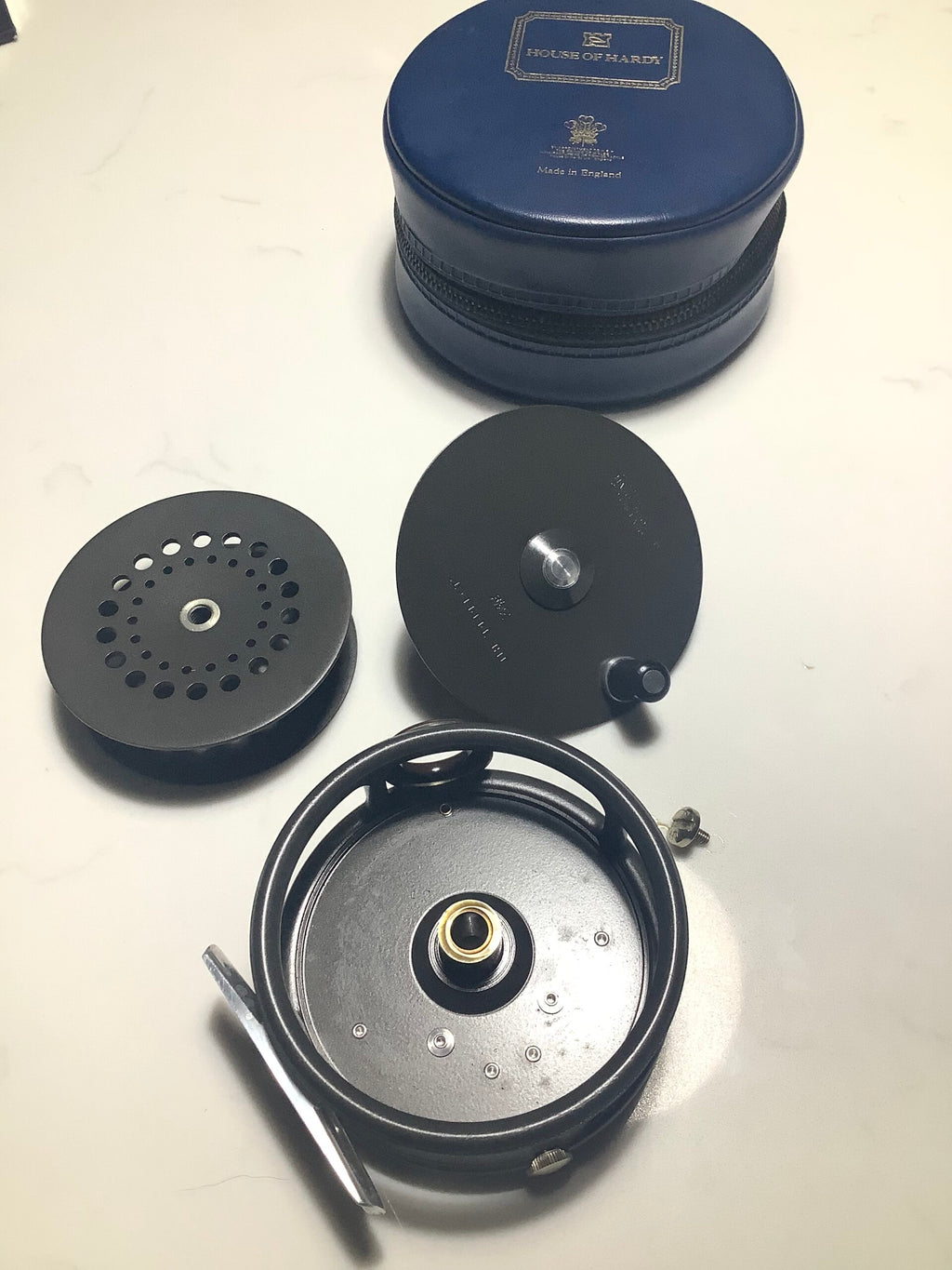 Rare LEFT HAND WIND Hardy Bros 3 3/8” PERFECT Fly Reel