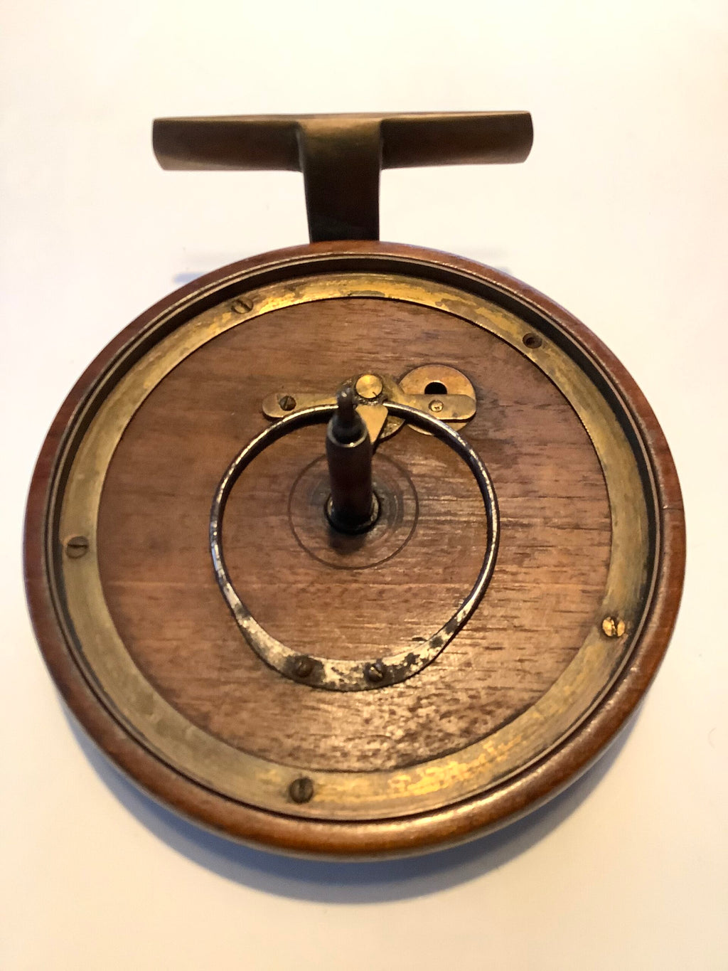 Antique Milwards Large Mahogany Brass Slater Latch Reel