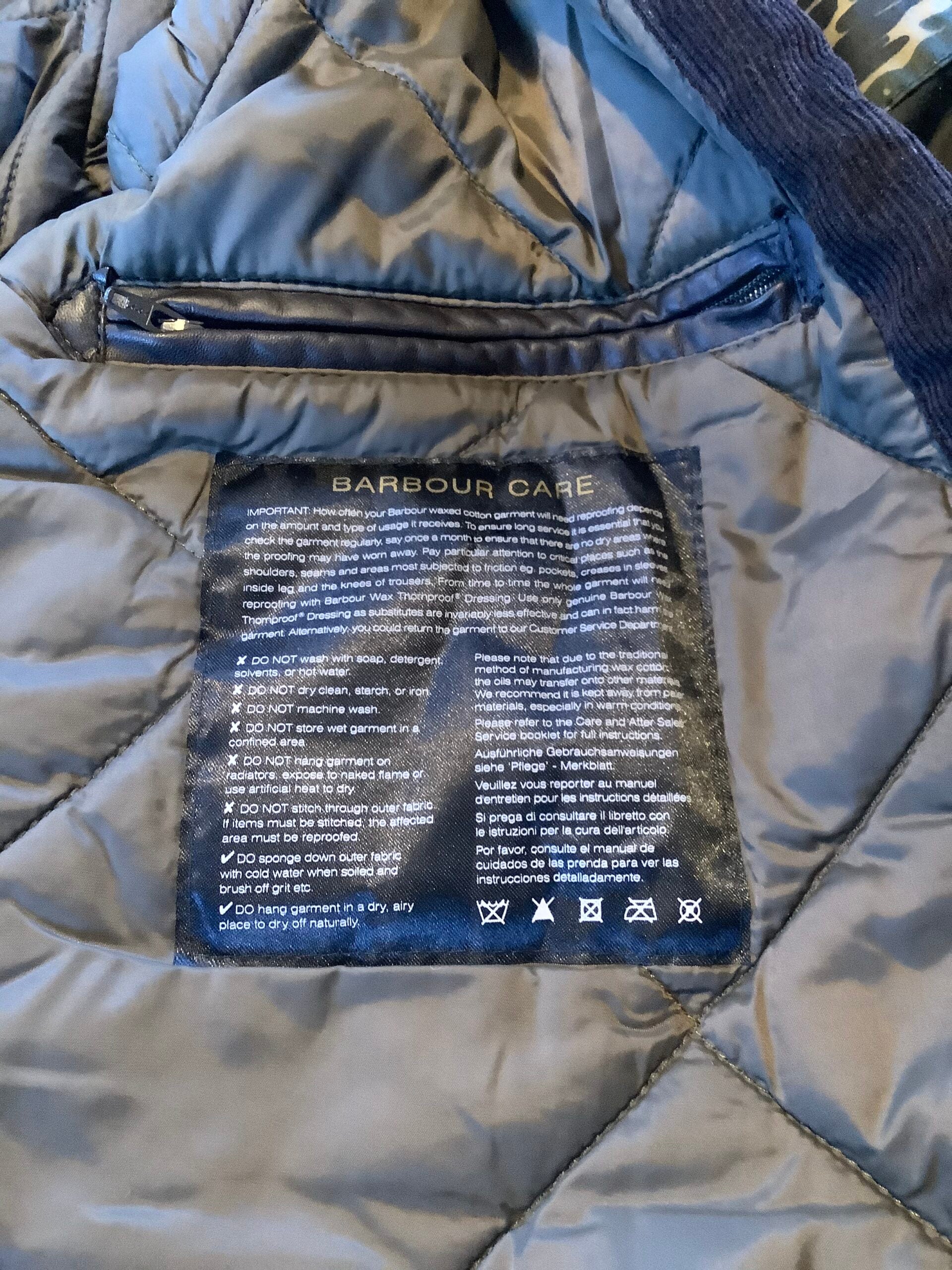 Barbour Mountaineering Brantmoto Wax Jacket size Large