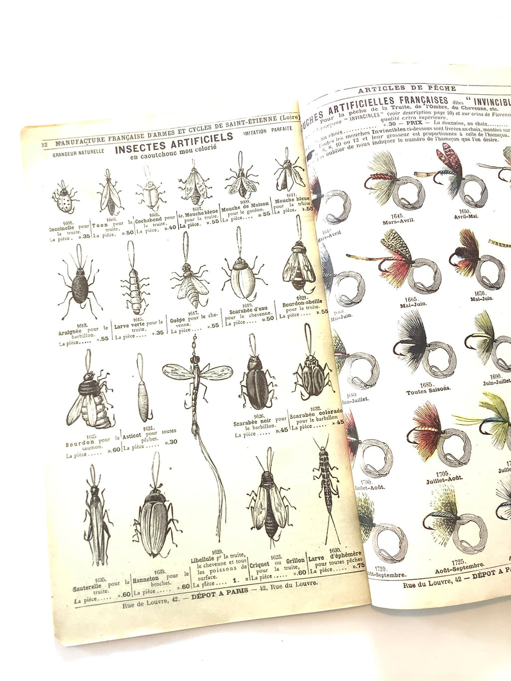 Very Rare circa 1890s French Fishing Tackle Catalogue including GREGORY lures