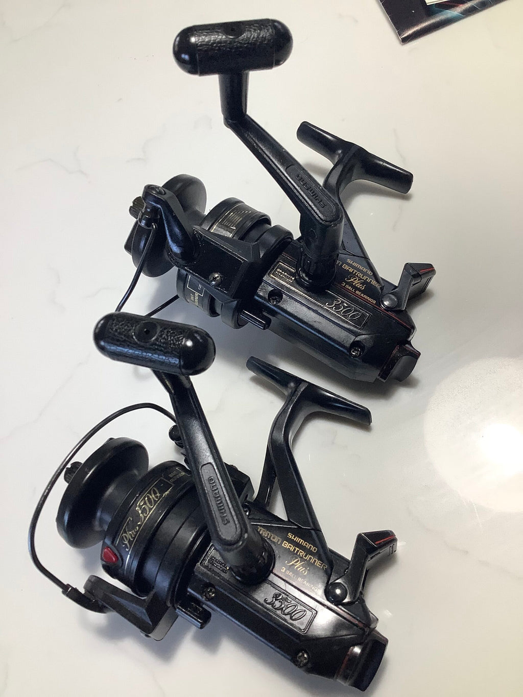 Vintage Pair SHIMANO TRITON BAITRUNNERS Plus 3500 โ Antique & Vintage Fishing Tackle