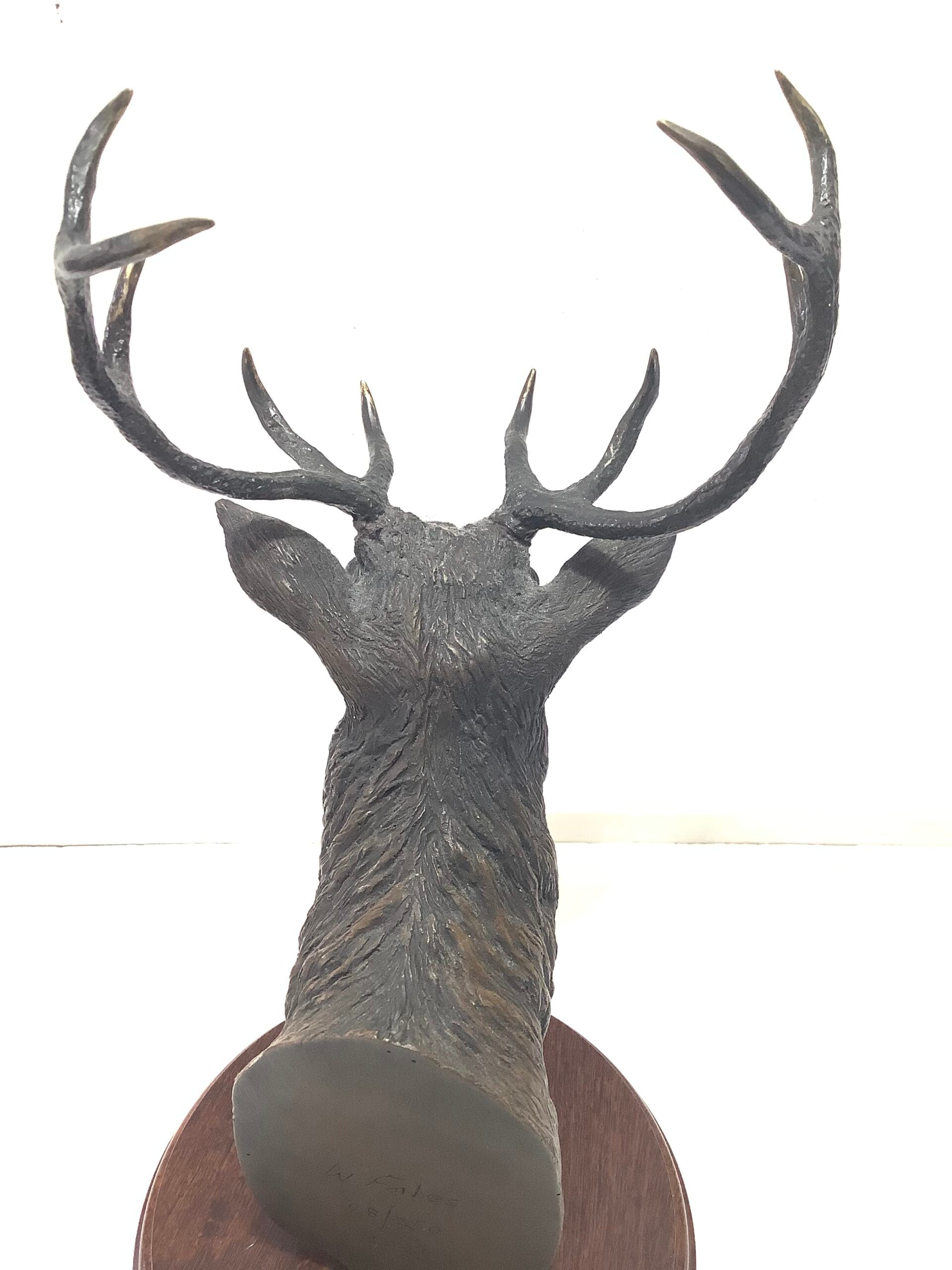Limited Edition Bronze STAG By WILLIE FORBES Royal Taxidermist at Balmoral and Wildlife Artist in Braemar)