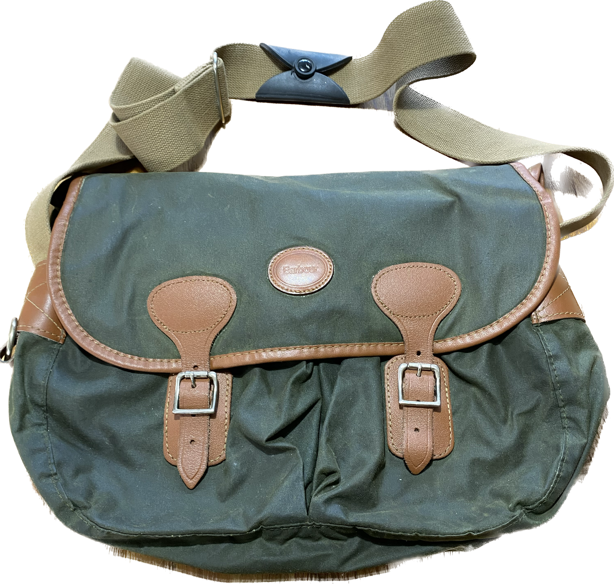Vintage BARBOUR waxed and leather fisherman’s hold-all bag