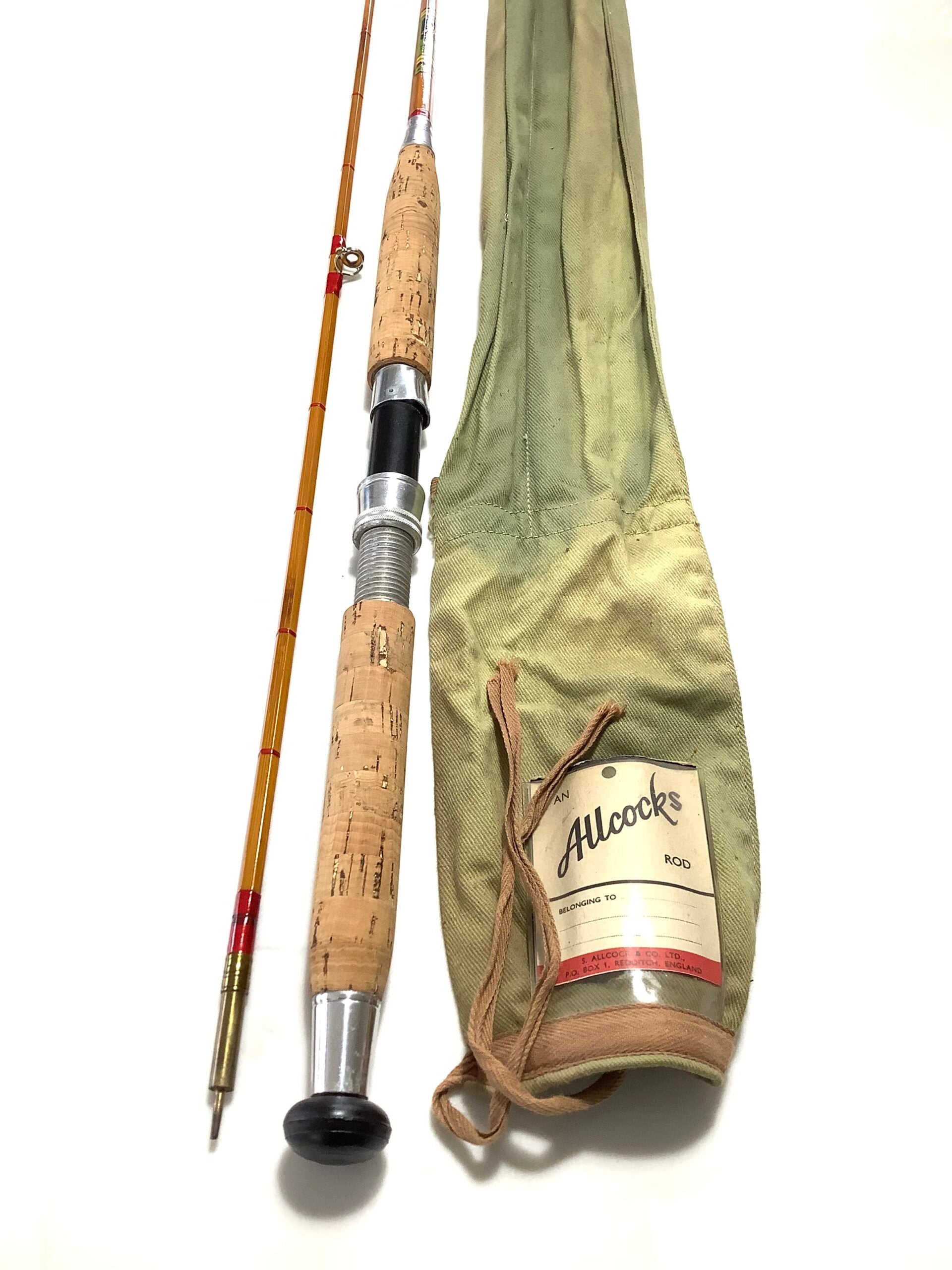 Allcock Co 7ft Lightcaster Built cane Rod