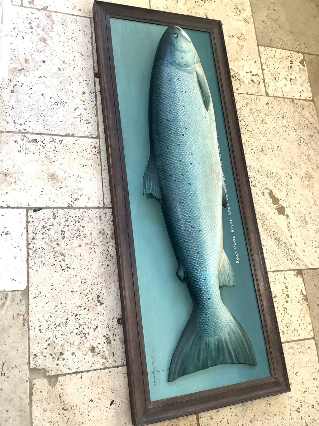 Antique P.D MALLOCH 3/4 Wood Block Carved Beautifully Artistically Painted Atlantic Salmon 1936