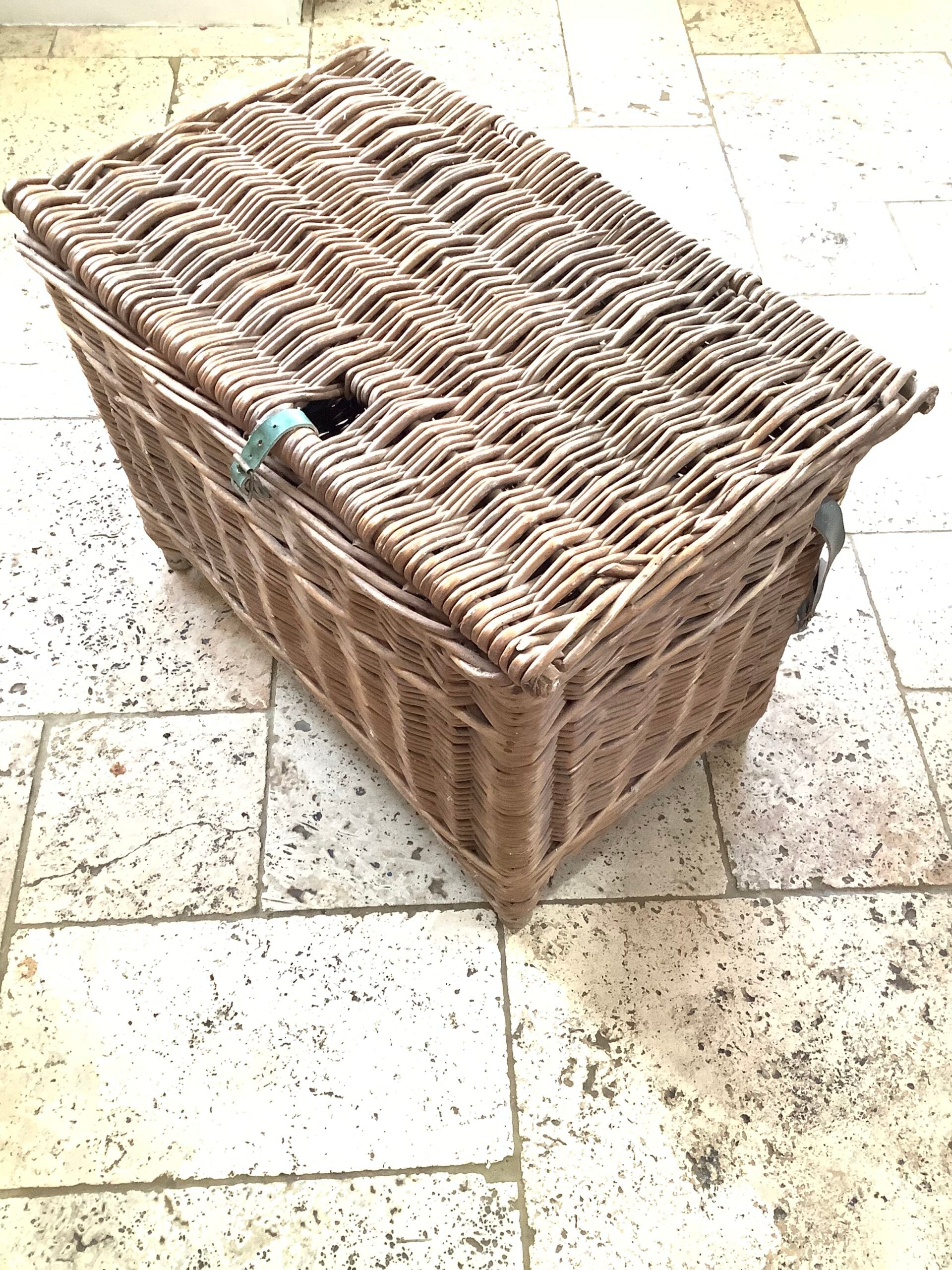 Large Heavy Duty Hand Made Fisherman’s Seat Basket