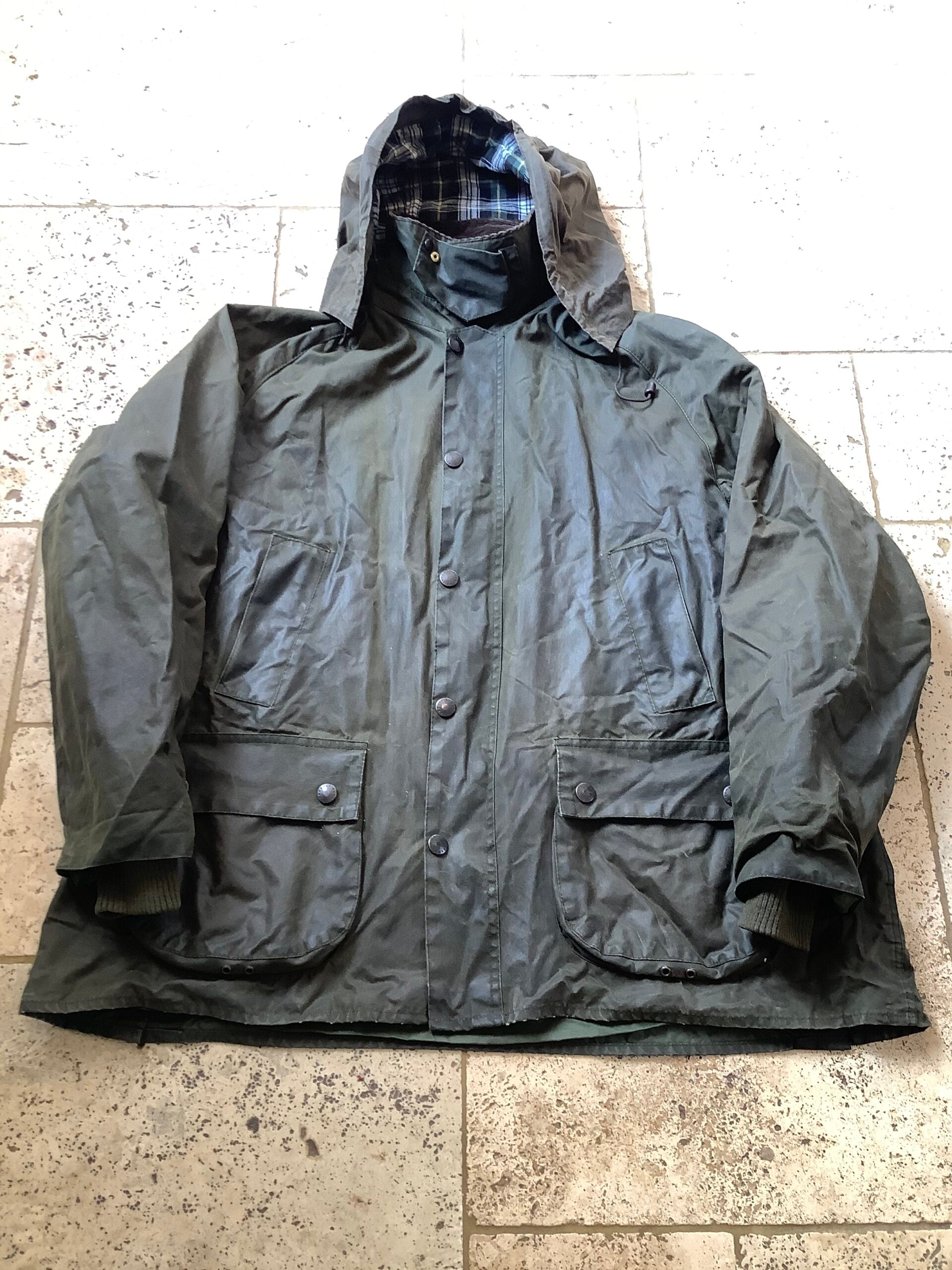 Vintage Barbour Bedale Wax Jacket With Hood