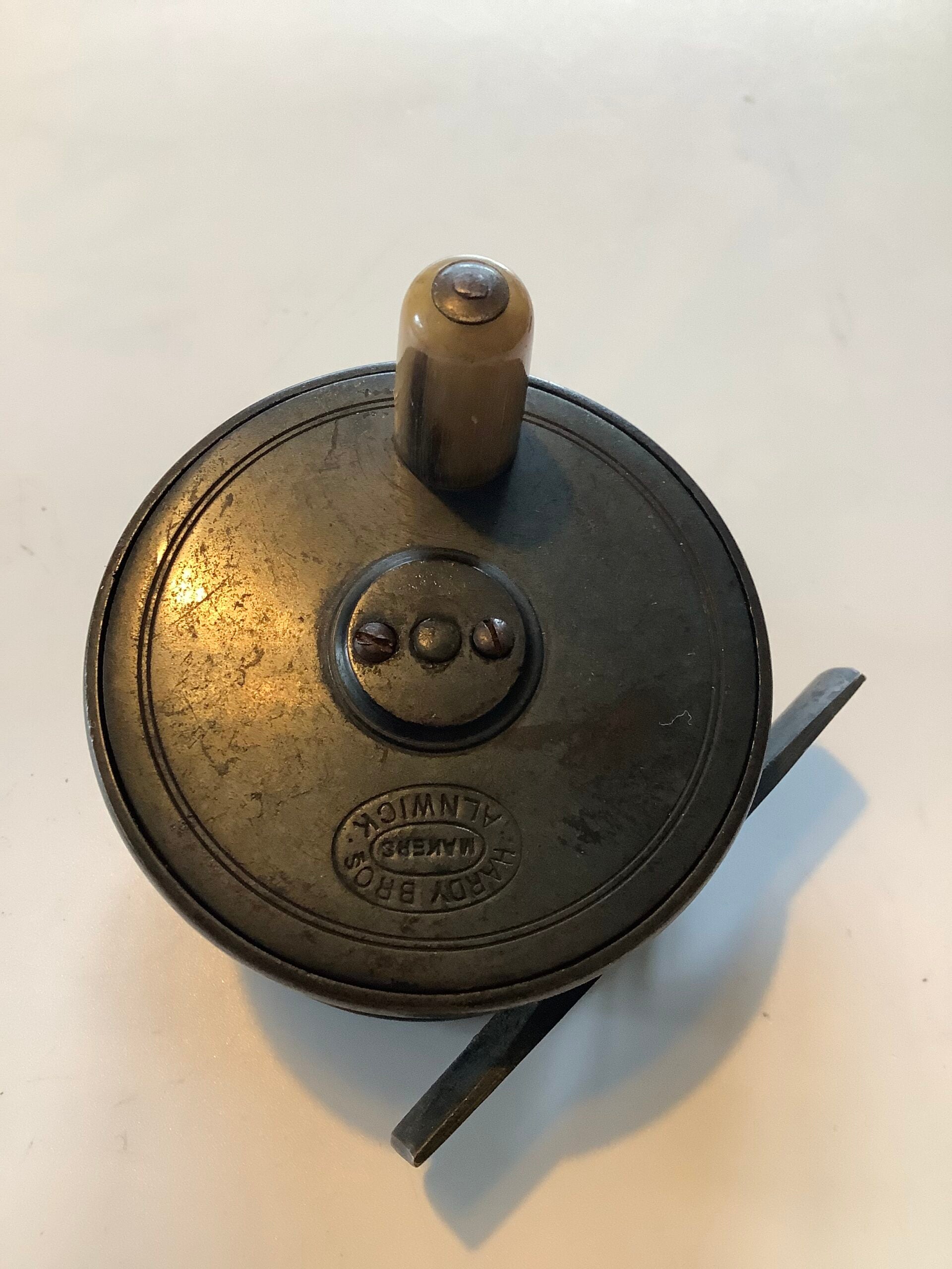 Antique Rare Smallest Size 2 1/4” Hardy Bros 1896 Brass Fly Reel