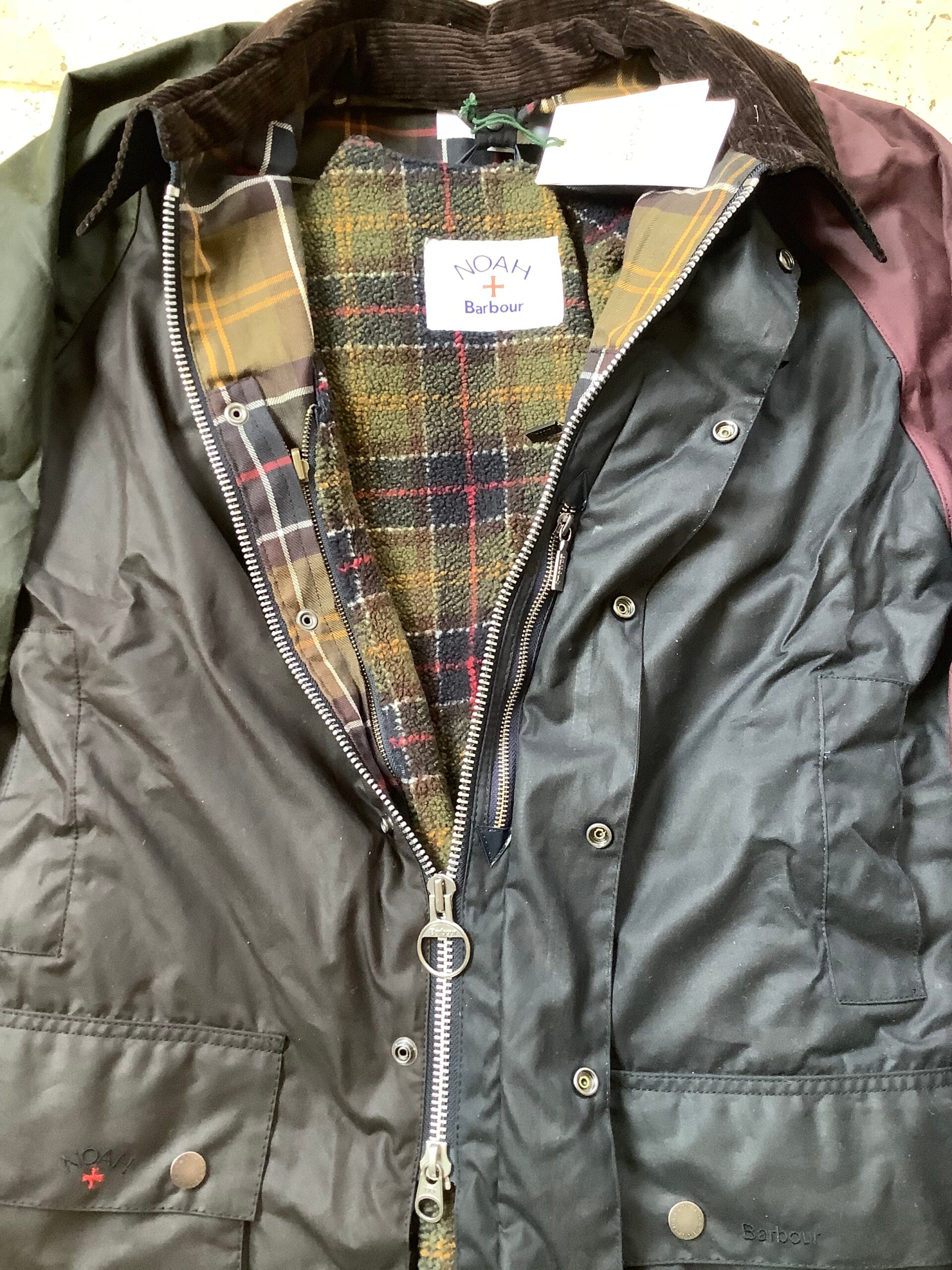 Brand New Rare Barbour NOAH waxed Coat with fleece Liner