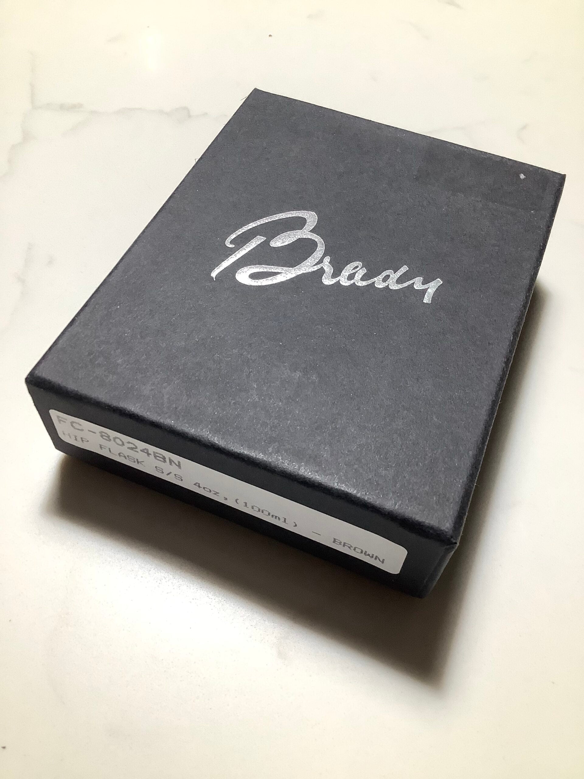 New unused BRADY leather Hip Flask