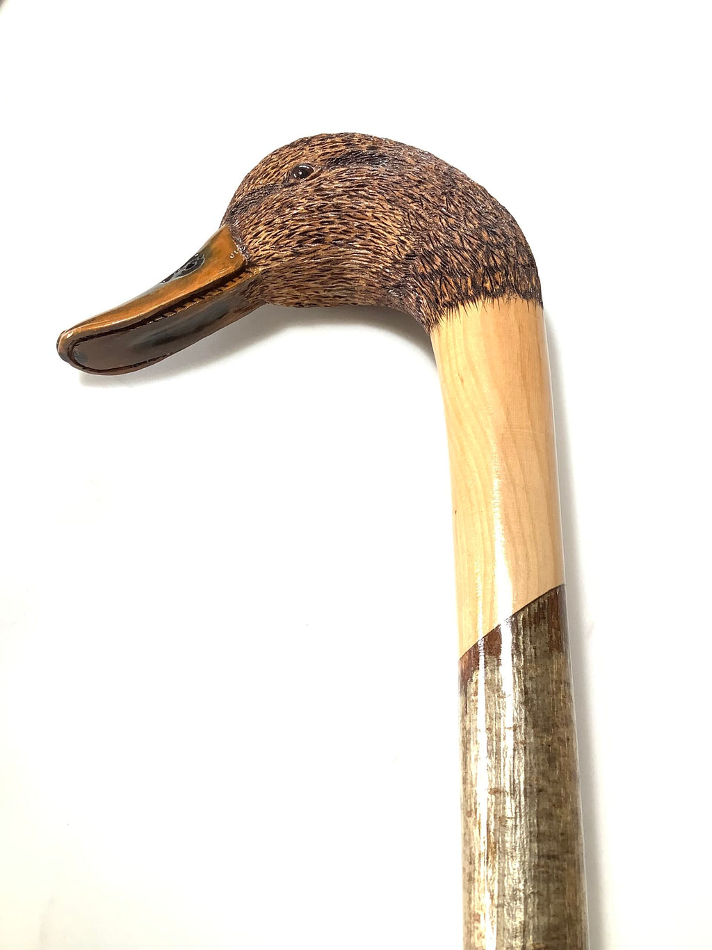 IAN TAYLOR HAND CRAFTED MALLARD WALKING STICK Maker to The Royals Celebrates