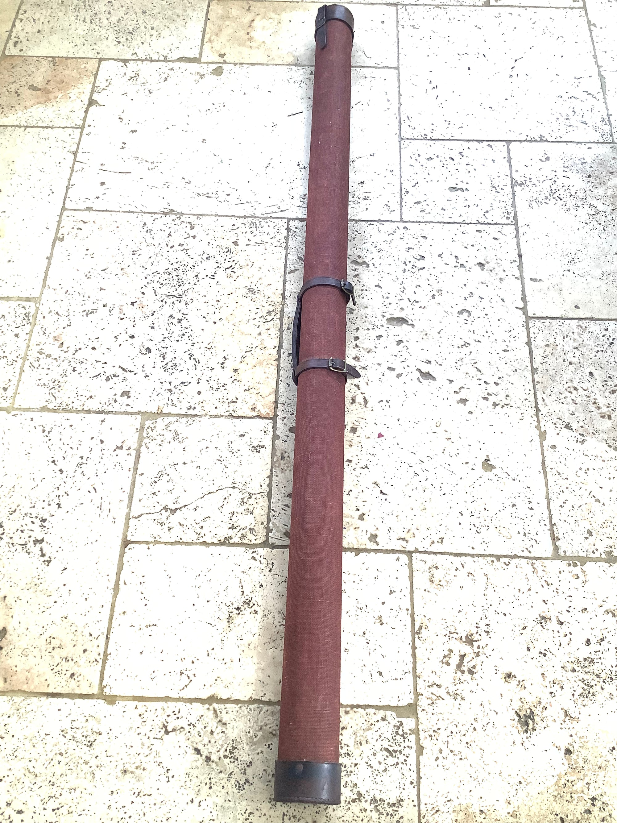 Vintage Quality Leather & Canvas Rod Holder