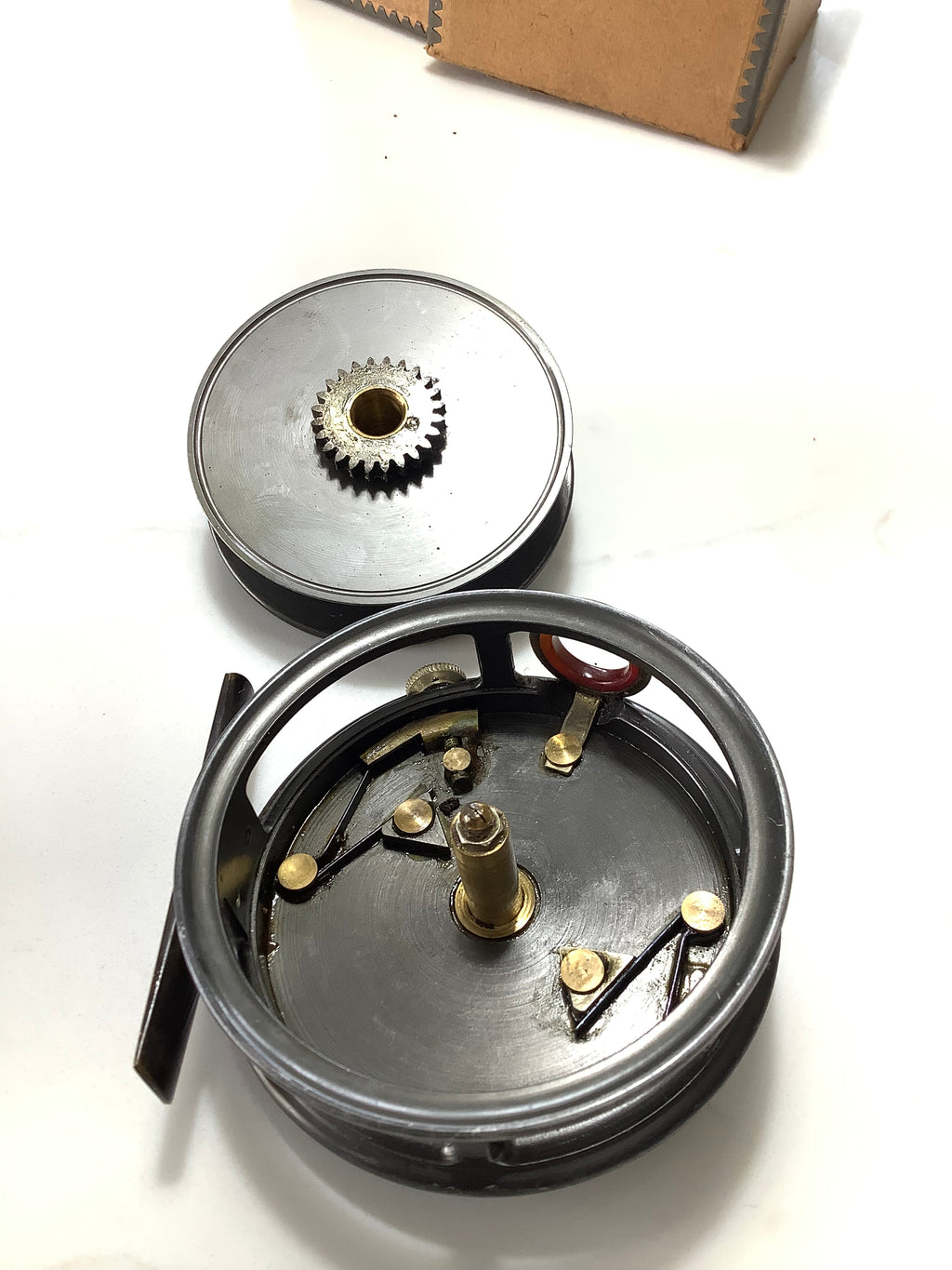 Antique RED AGATE Cummins of Bishop Auckland “STANLEY” Fly Reel