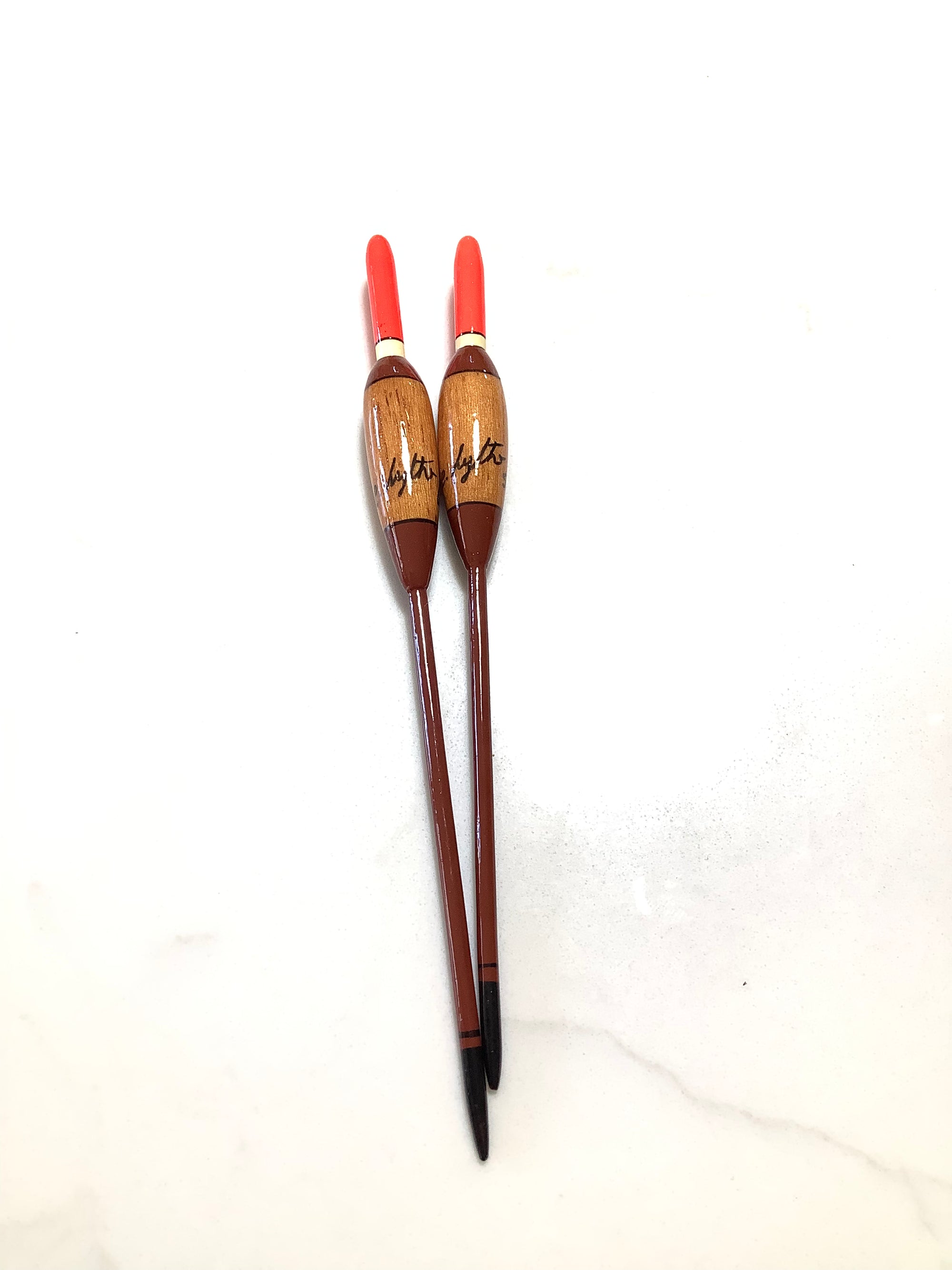 Pair Of Chris Lythe Hand Crafted Floats