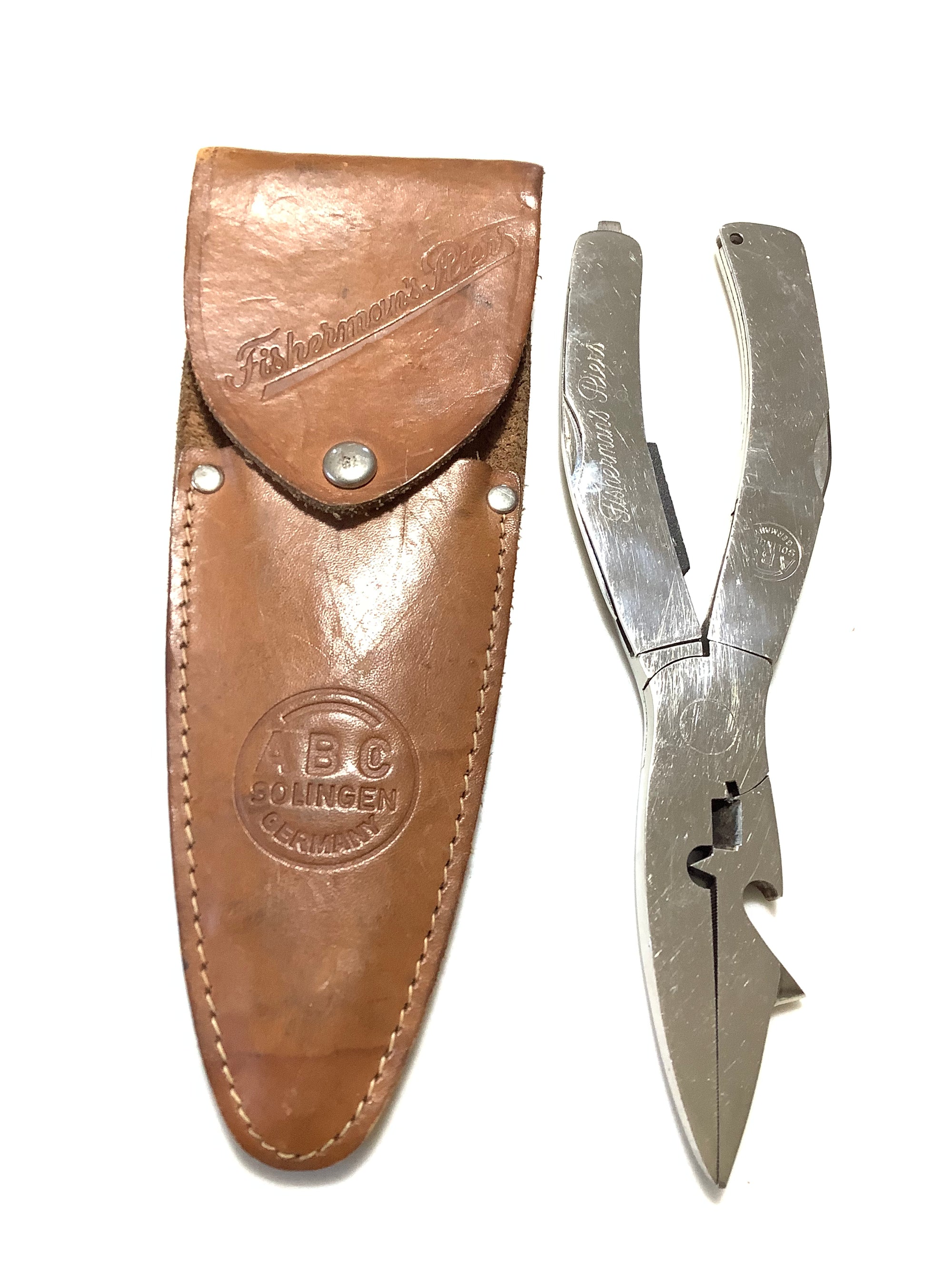 Vintage SOLINGEN Fisherman’s Pliers/Multi-Tool with Leather sheath