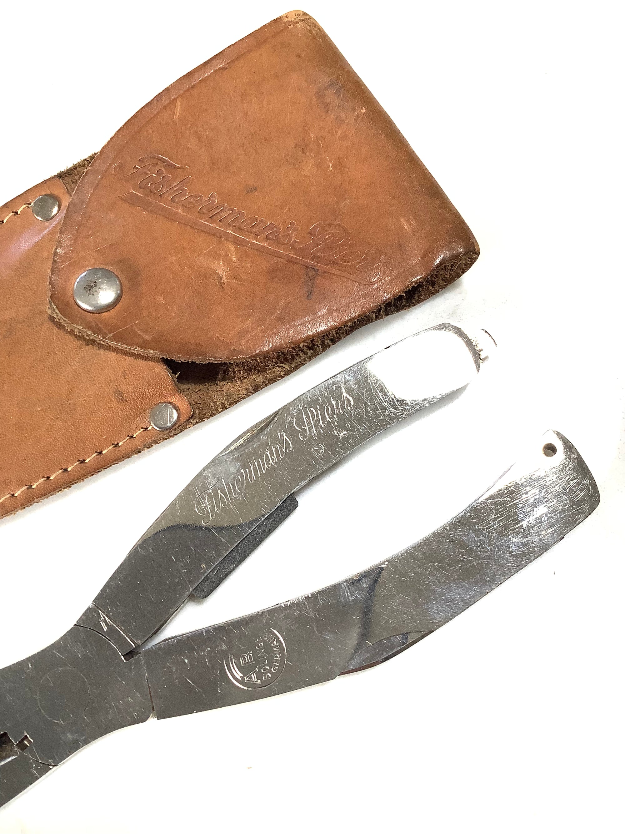 Vintage SOLINGEN Fisherman’s Pliers/Multi-Tool with Leather sheath