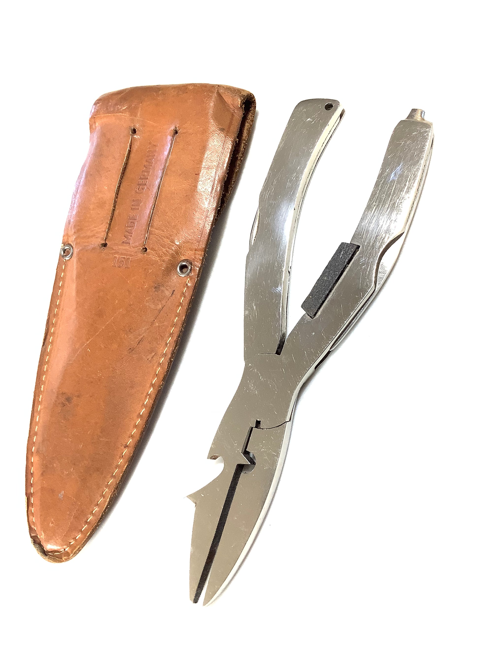 Vintage SOLINGEN Fisherman’s Pliers/Multi-Tool with Leather sheath
