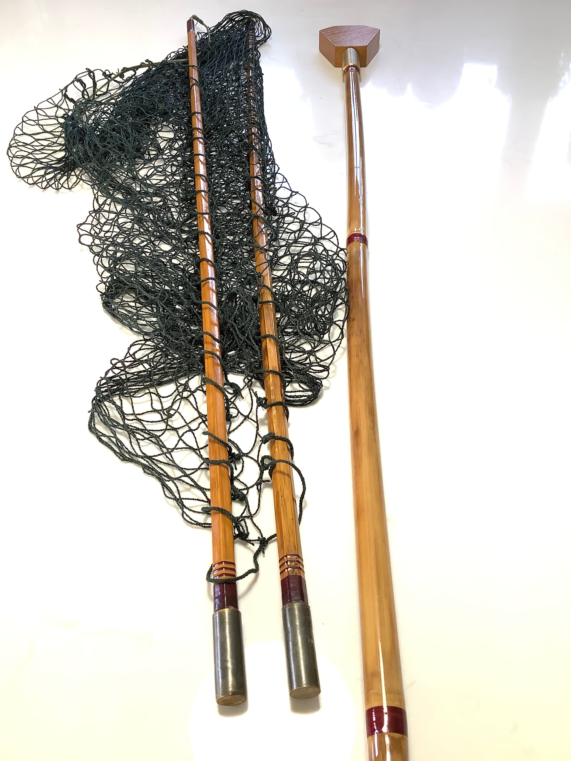 Early Richard Walker Style NET with OAK Spreader Block Dave Austin Pole