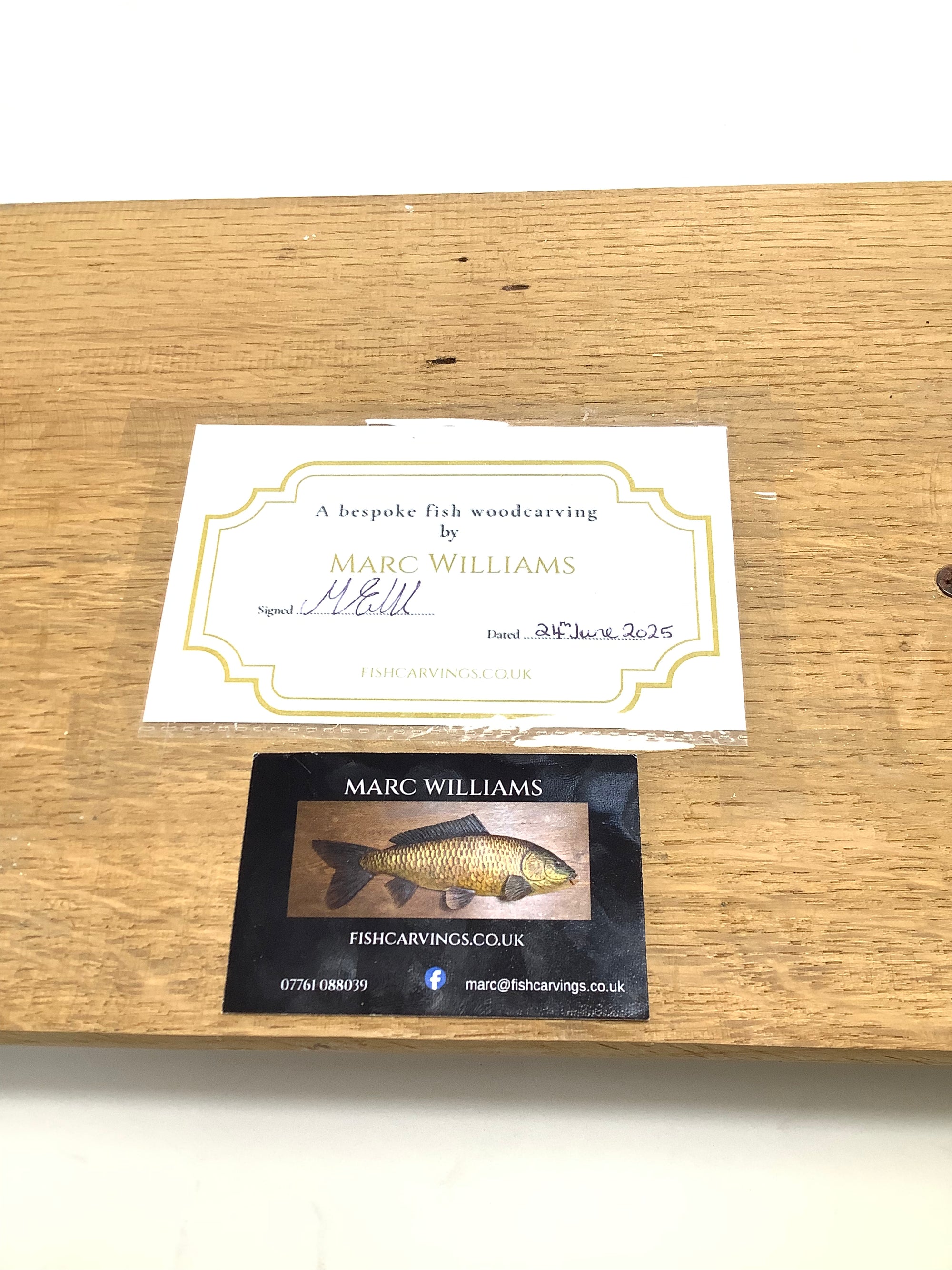Beautiful Wood Carved Hand Painted GRAYLING By Leading Artist Marc Williams