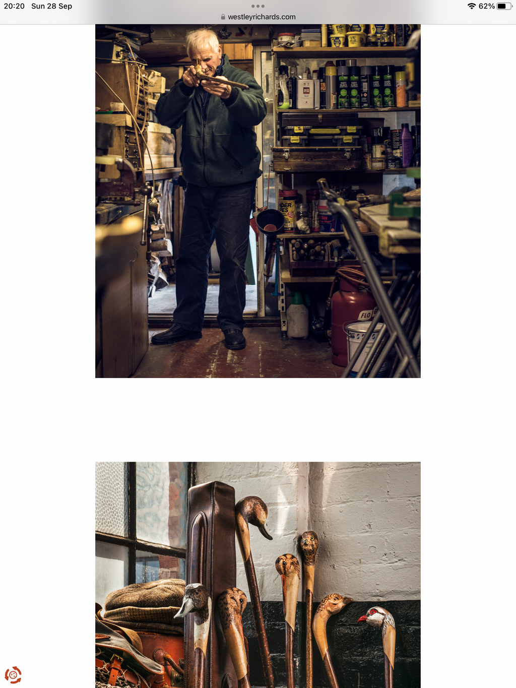 Westley Richards Hand Carved Duck Walking Stick By Master Carver