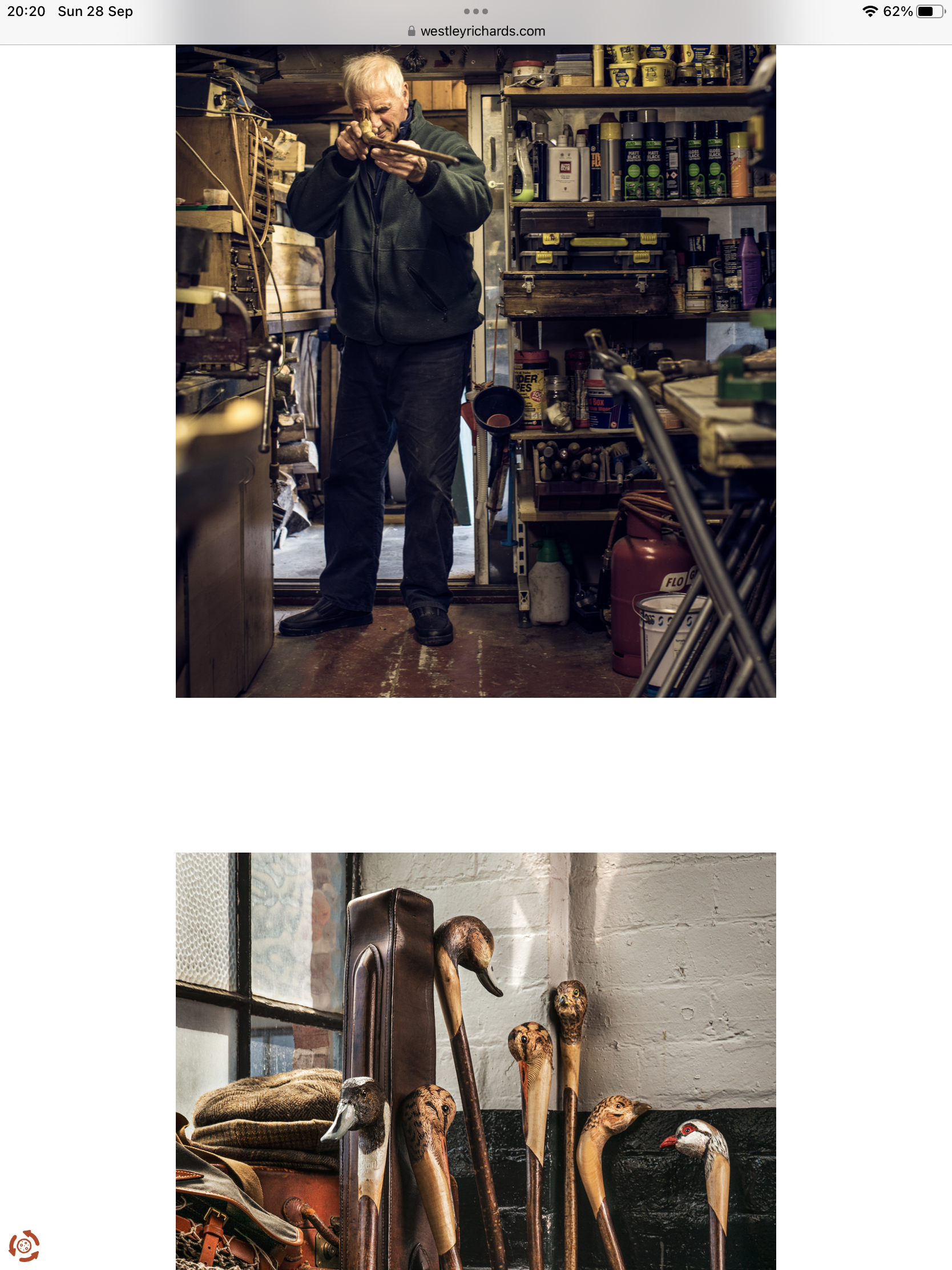 Westley Richards Hand Carved Duck Walking Stick By Master Carver