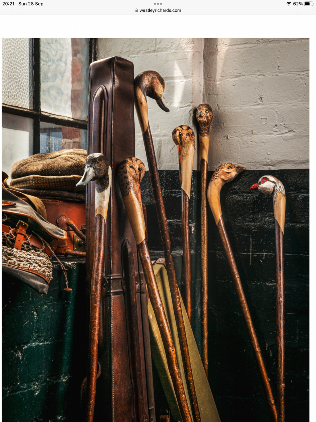 Westley Richards Hand Carved Duck Walking Stick By Master Carver