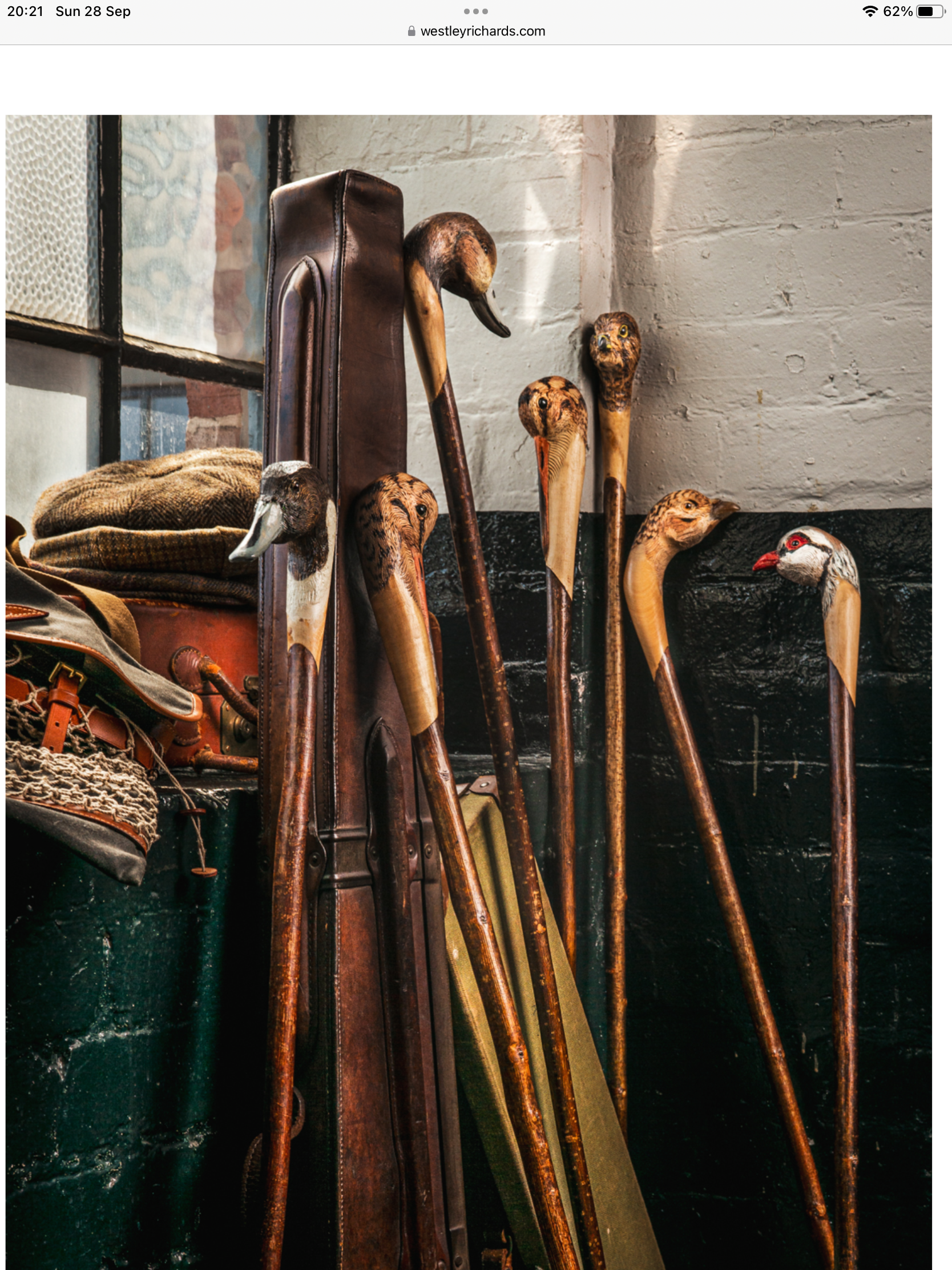 Westley Richards Hand Carved Duck Walking Stick By Master Carver
