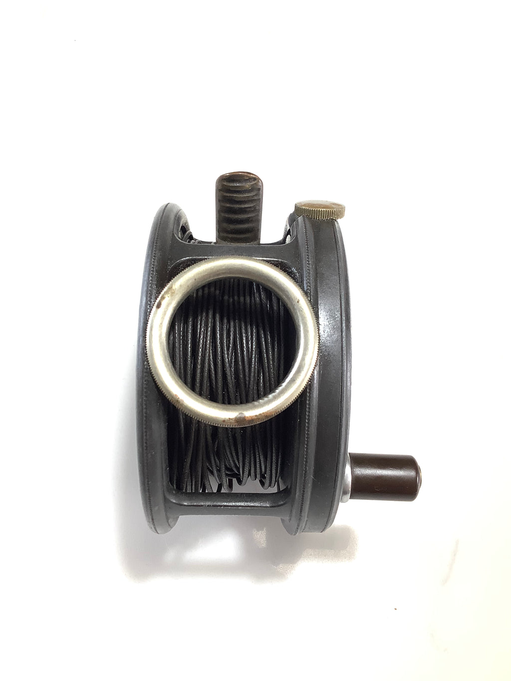 Antique Historical Presentation HARDY Bros RARE LEFT WIND Perfect Fly Reel with LG