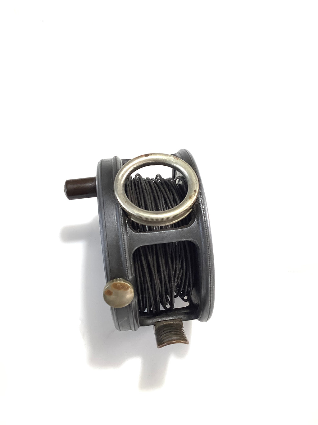 Antique Historical Presentation HARDY Bros RARE LEFT WIND Perfect Fly Reel with LG