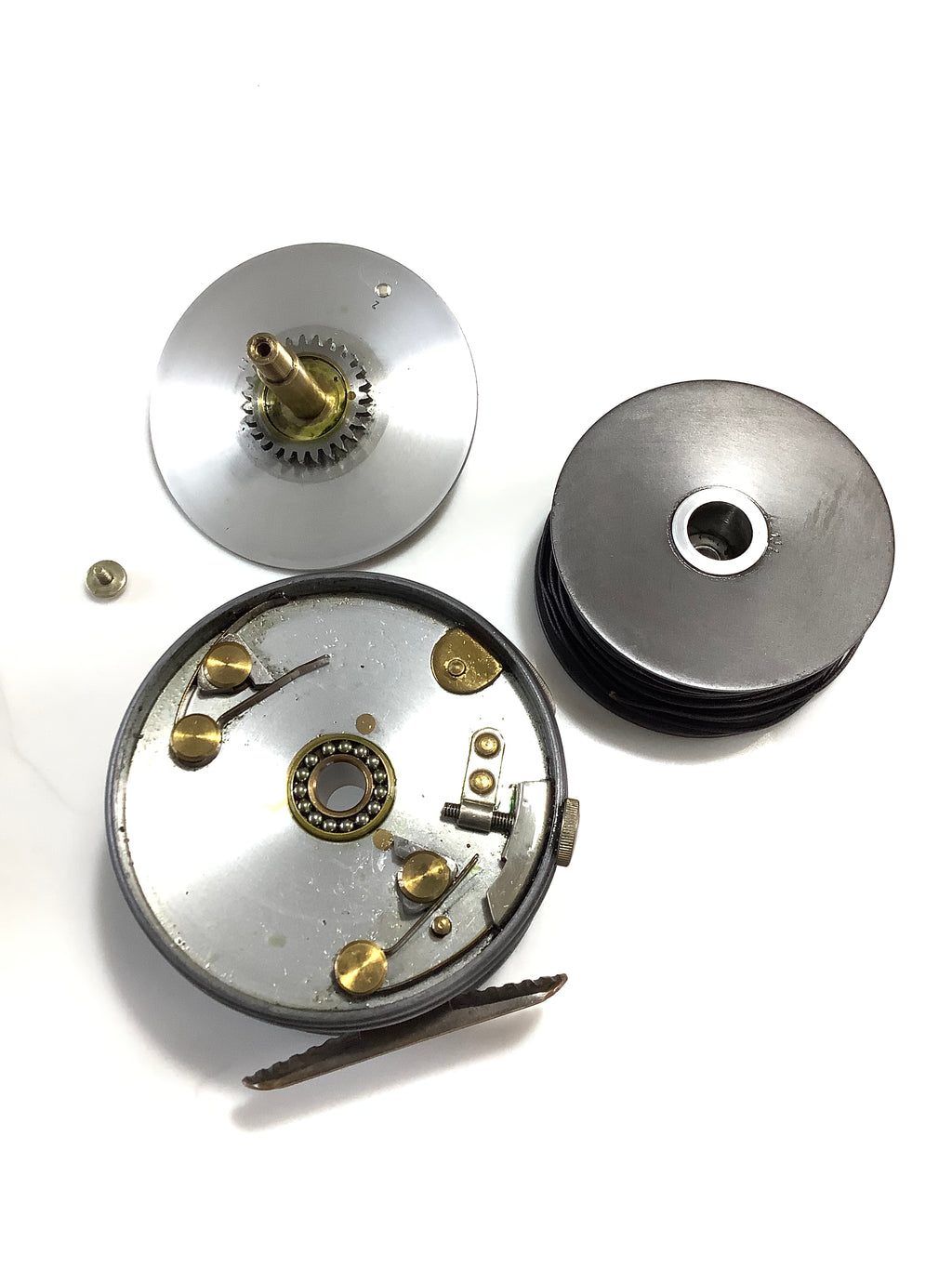 Antique Historical Presentation HARDY Bros RARE LEFT WIND Perfect Fly Reel with LG