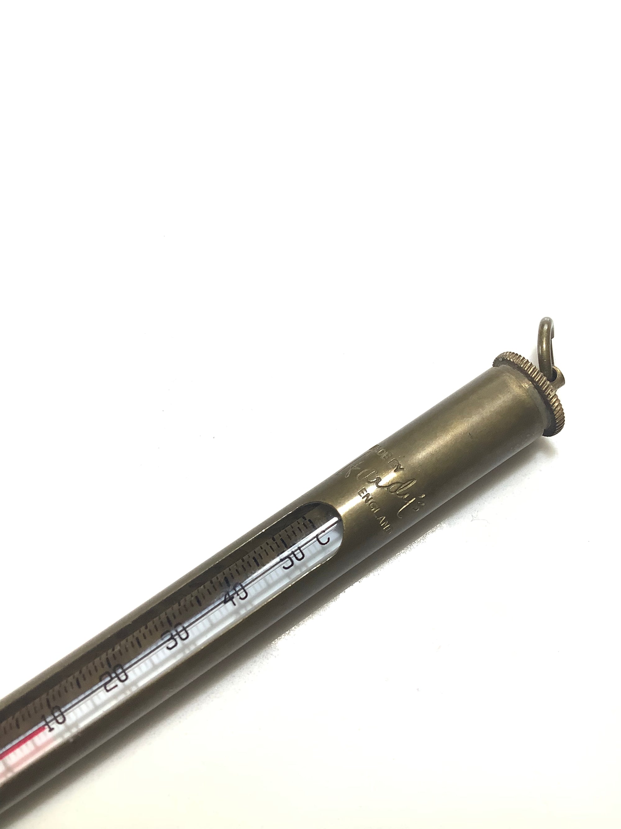 Antique Brass Hardy Bros Fishing Thermometer