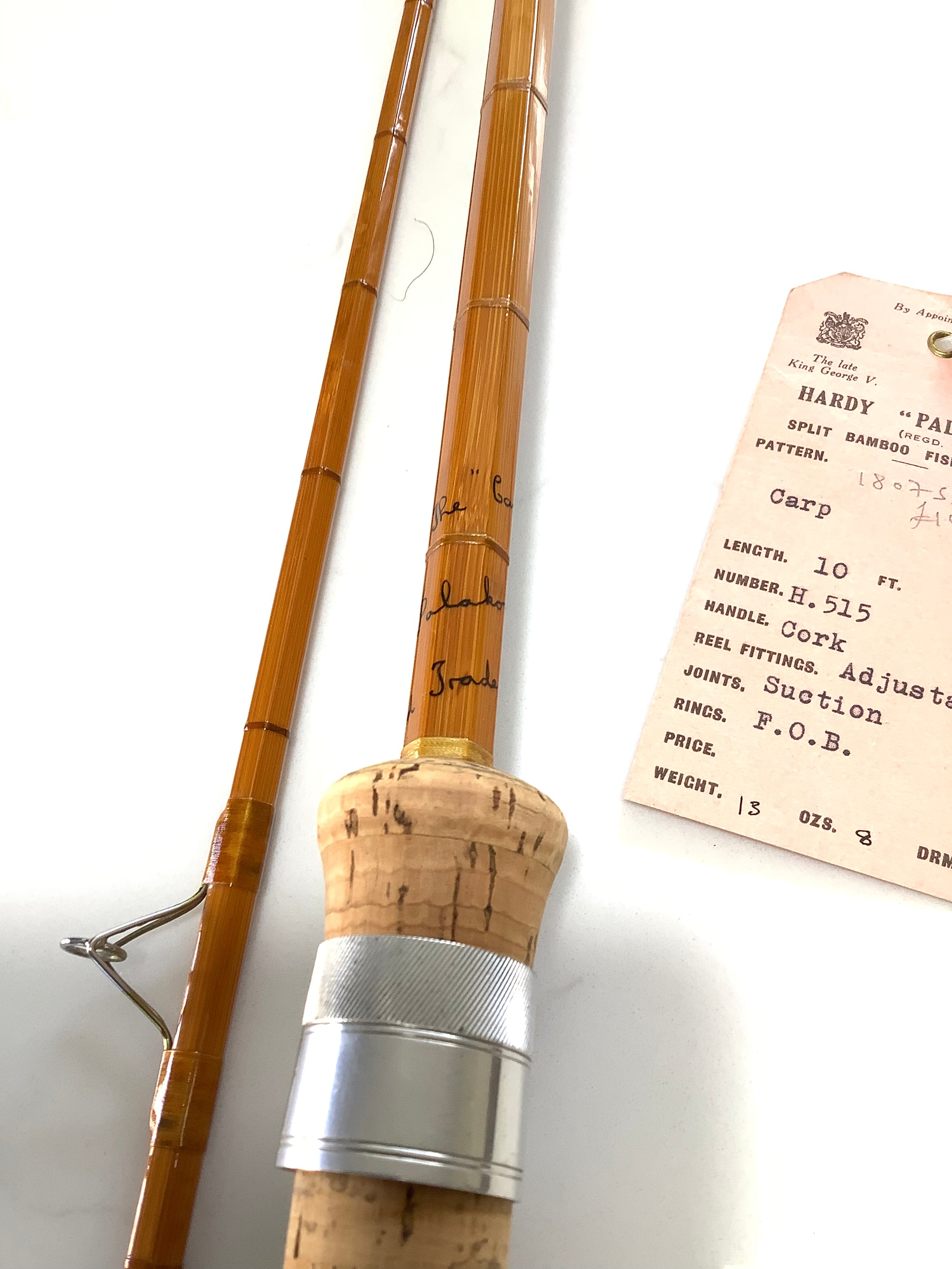 Rare Hardy Bros CARP rod Palakona Built Cane