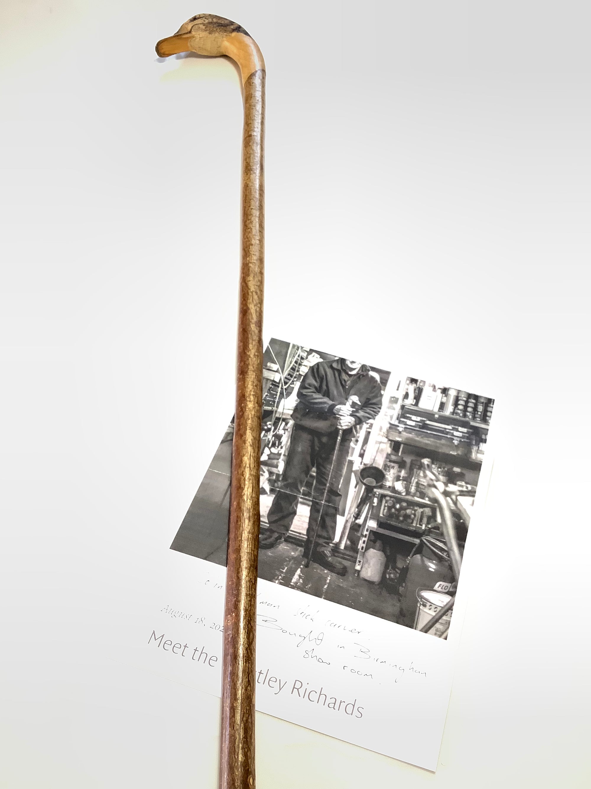 Westley Richards Hand Carved Duck Walking Stick By Master Carver