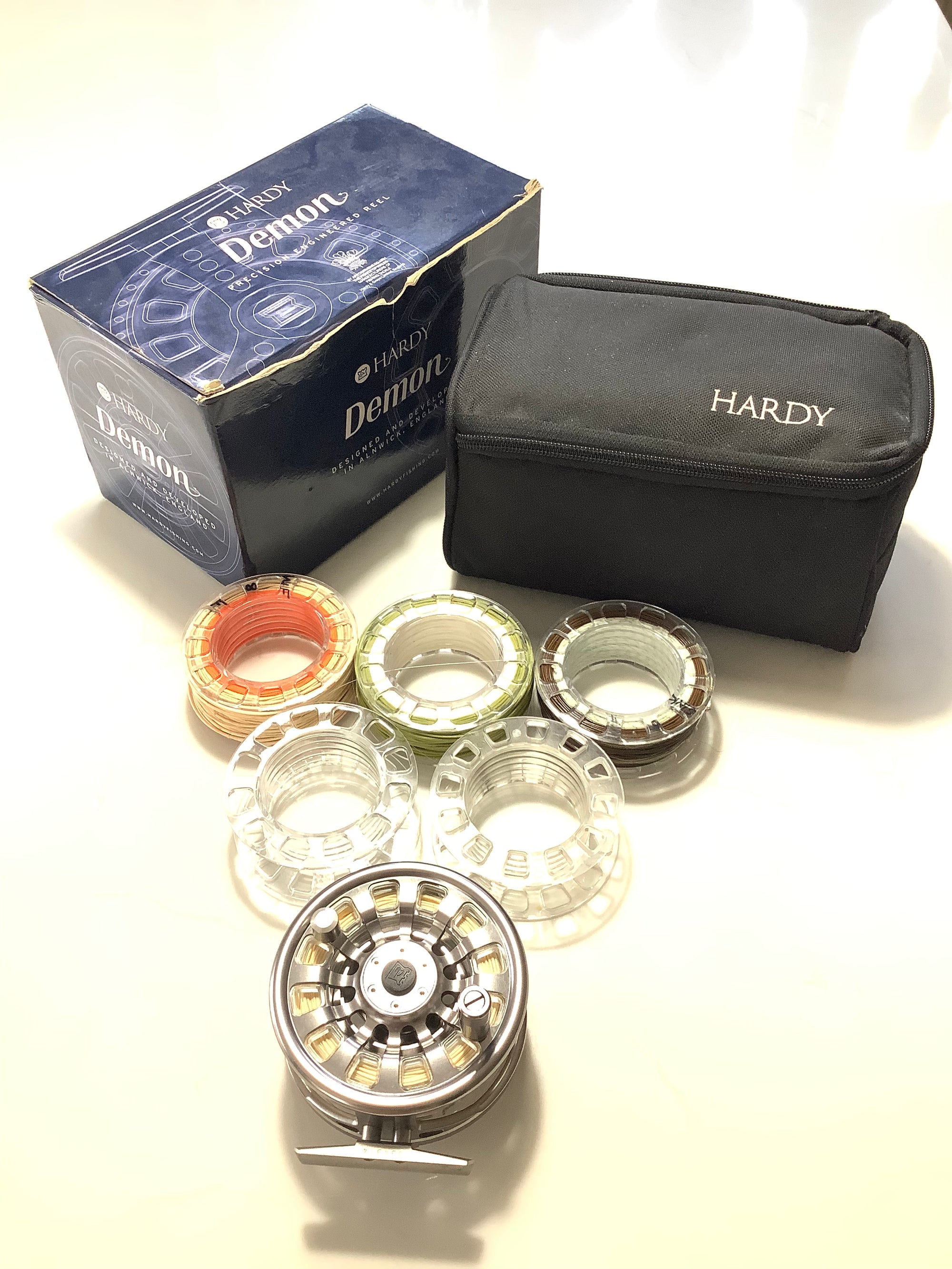 Hardy Bros DEMON 5000 Fly reel with Spools & Lines