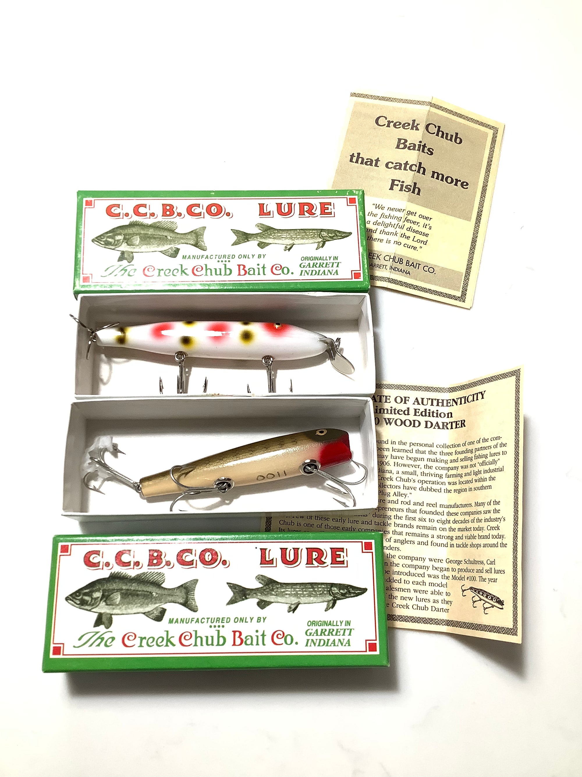 Boxed Limited Edition Creek Chub Co Bait Lures