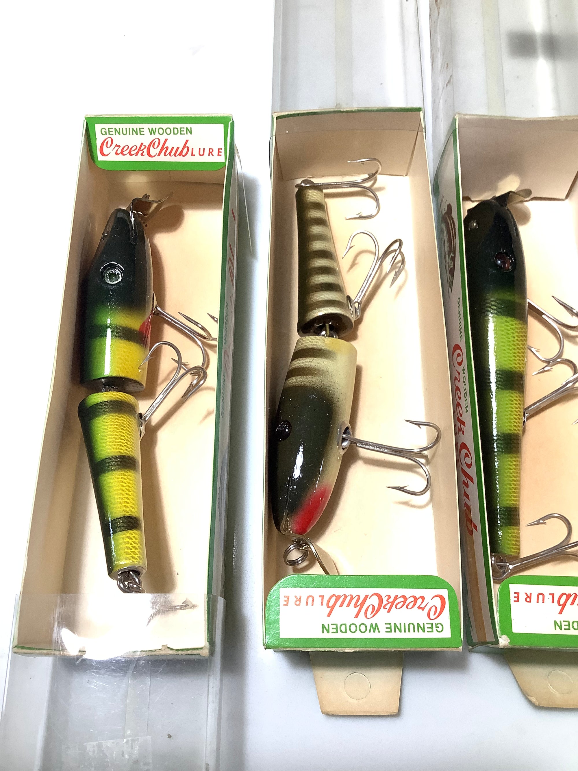 CREEK CHUB BAIT Co Selection of Boxed unused lures – Antique