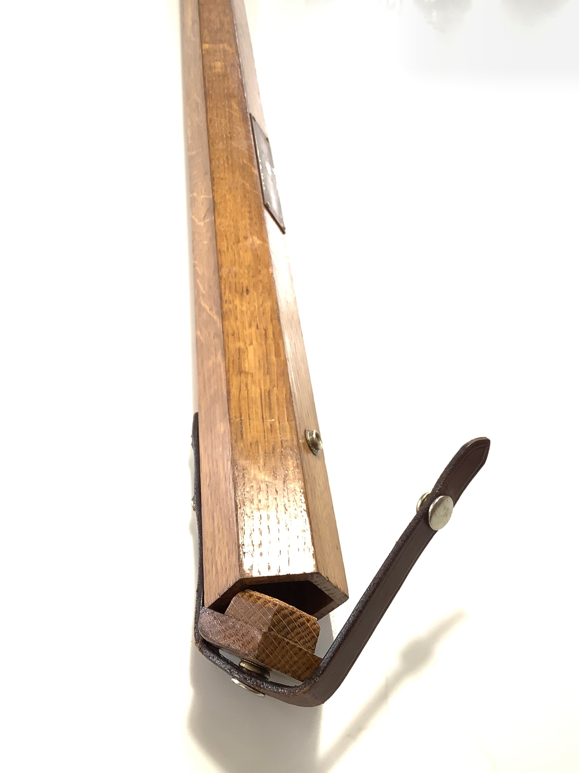 Vintage Hand crafted Solid Oak Hexagonal Rod Holder