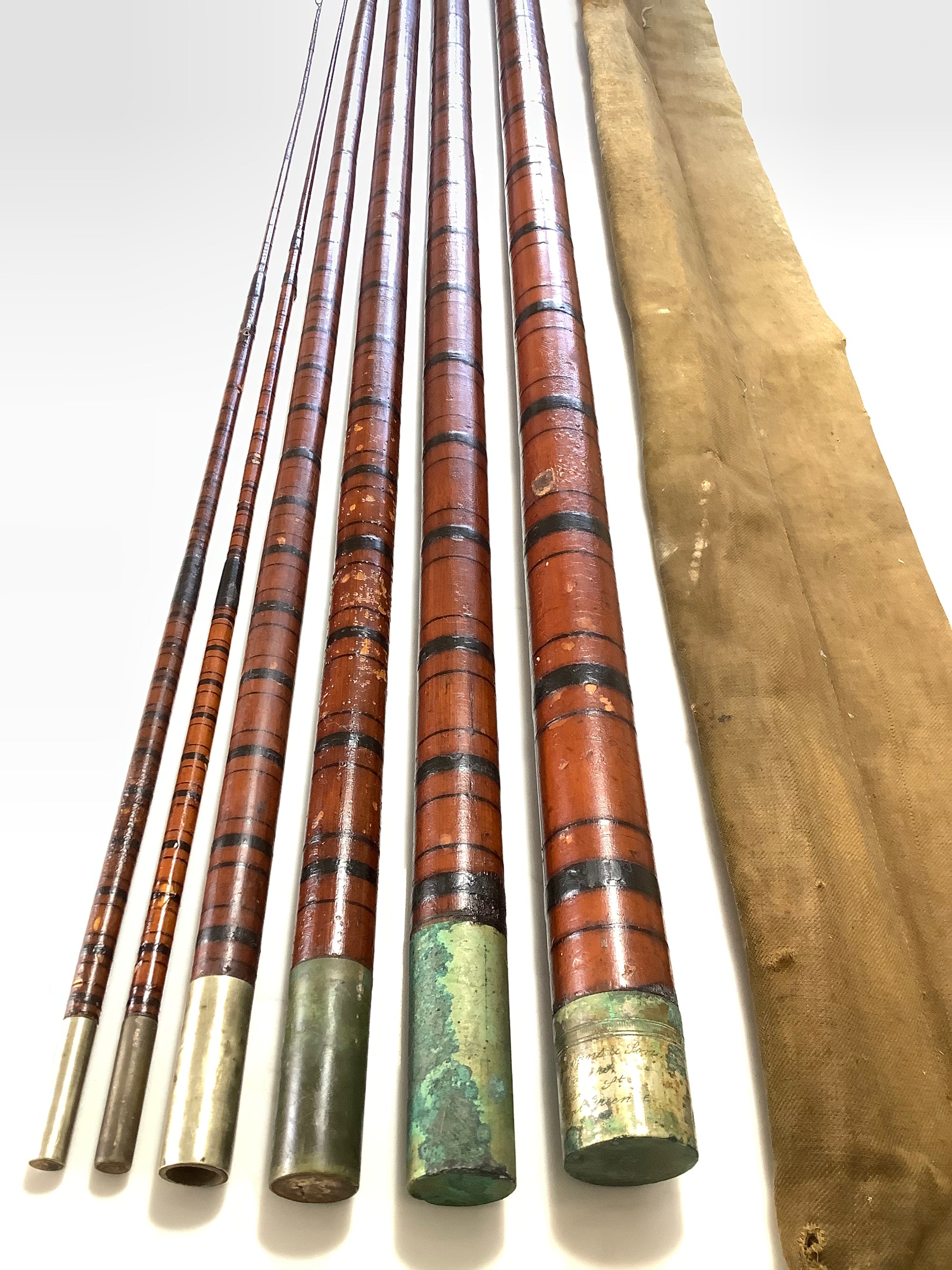 Rare Antique EVANS Roach Pole as found in unrestored Condition