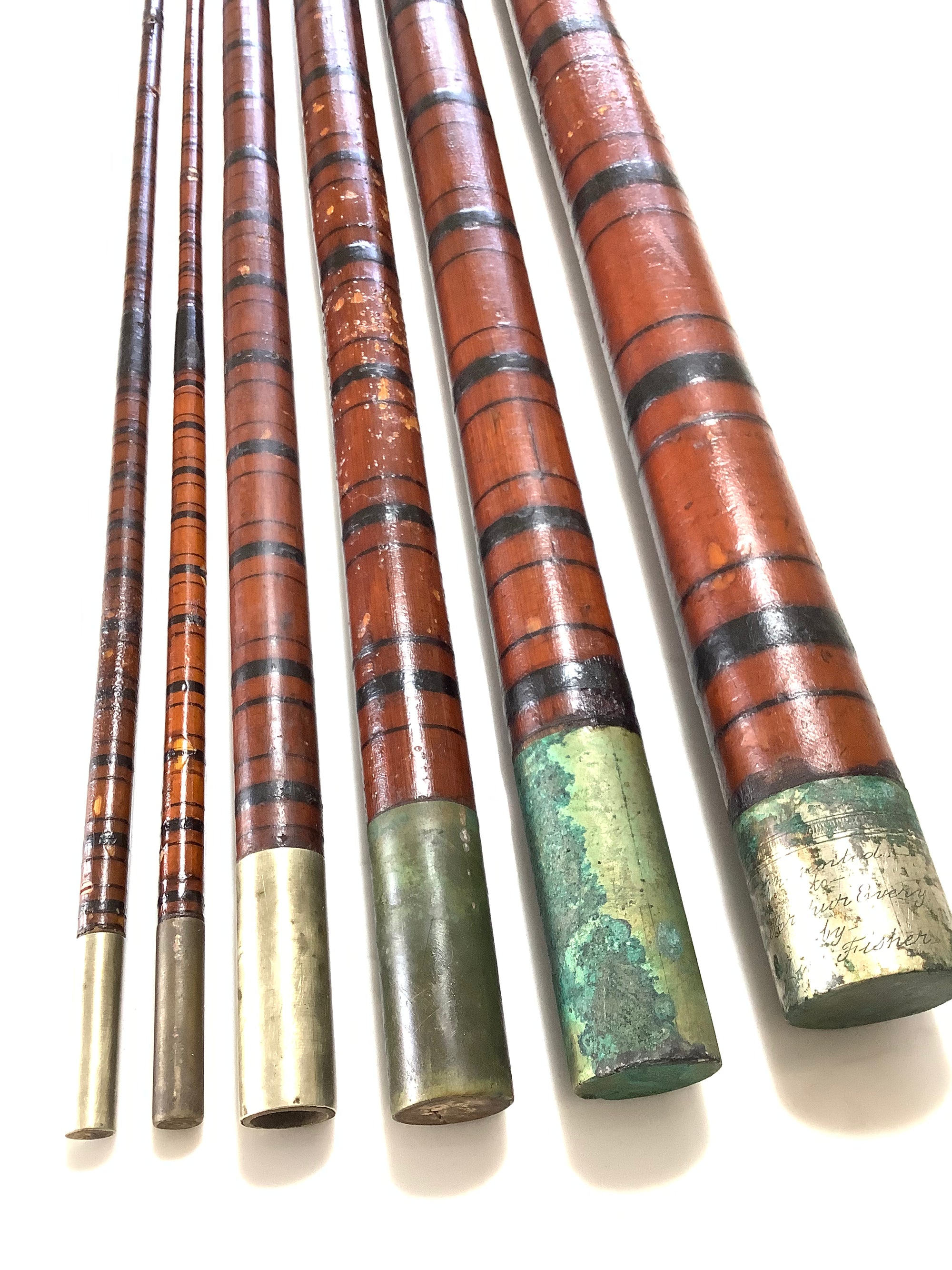 Rare Antique EVANS Roach Pole as found in unrestored Condition